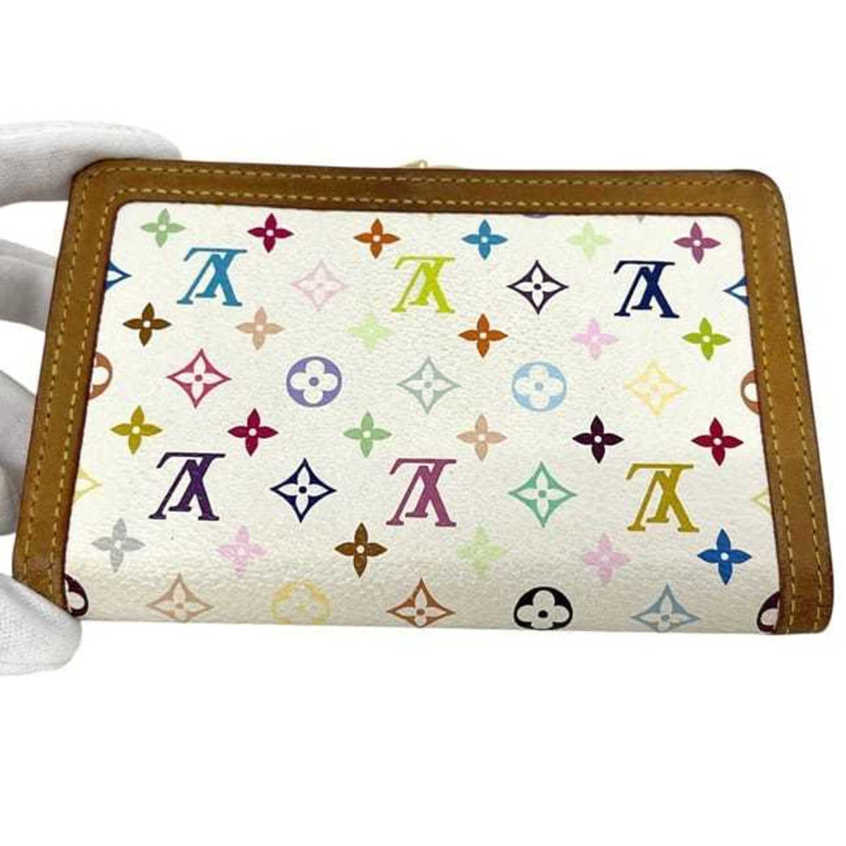 Louis Vuitton Blanc Multi-Color White Monogram Multicolore Wallet (Bi-Fold) (Pre-Owned)