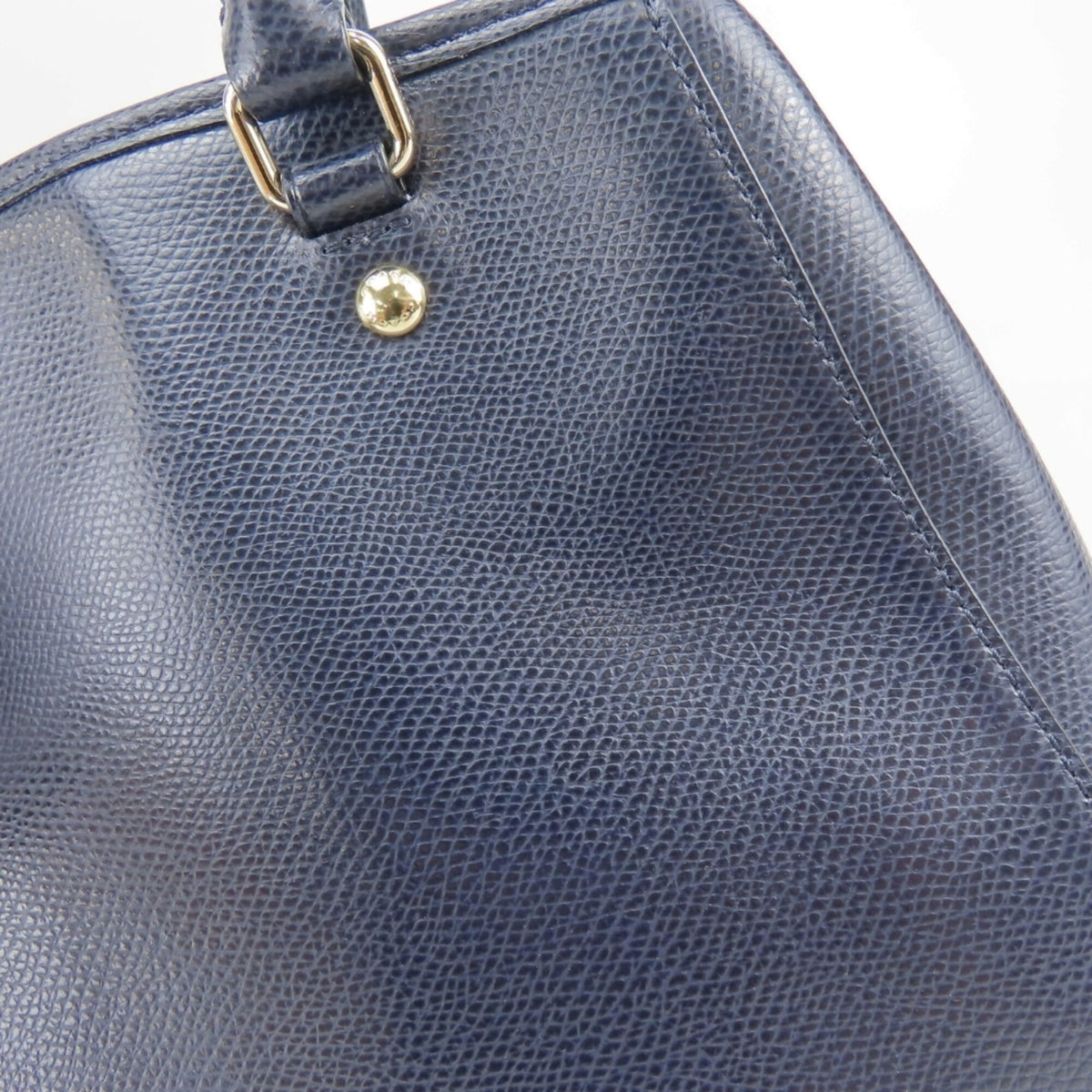 Coach Navy Leather Handbag (Pre-Owned)