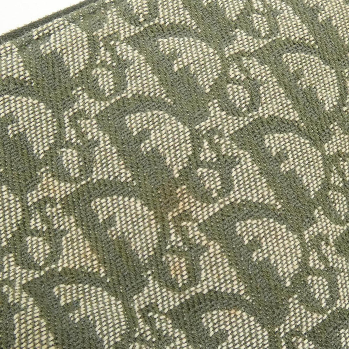 Christian Dior Green Green Canvas Shoulder Bag (Pre-Owned)
