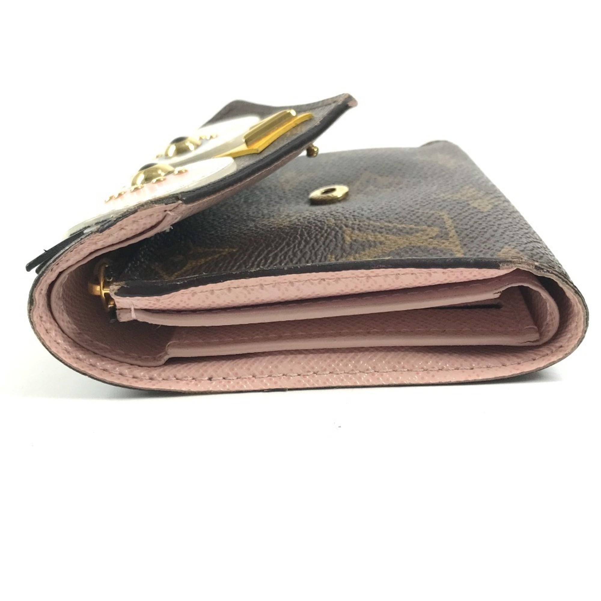 Louis Vuitton Brown Monogram Pink Monogram Wallet (Bi-Fold) (Pre-Owned)