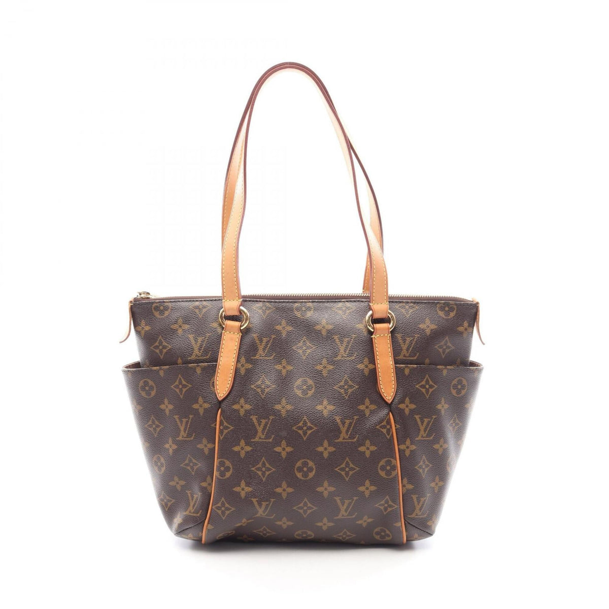 Louis Vuitton Brown Coated Canvas Pvc Monogram Leather Handbag Tote Bag (Pre-Owned)