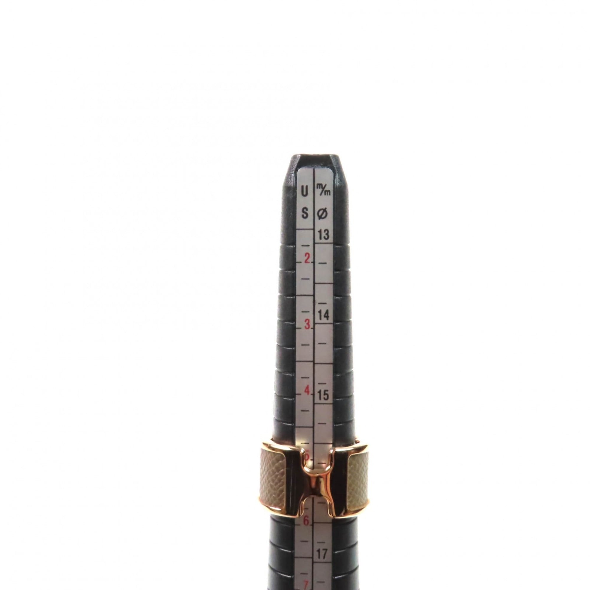 Hermes Pink Gold Etoupe Gray Metal Band Ring (Pre-Owned)