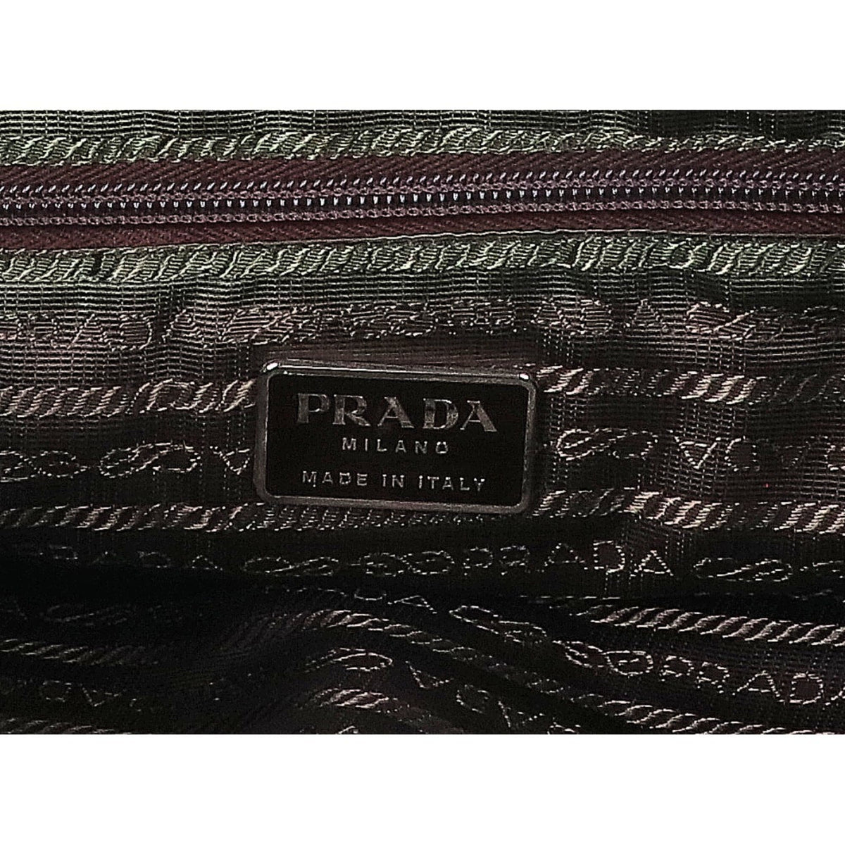 Prada Khaki Nylon Tote Bag (Pre-Owned)