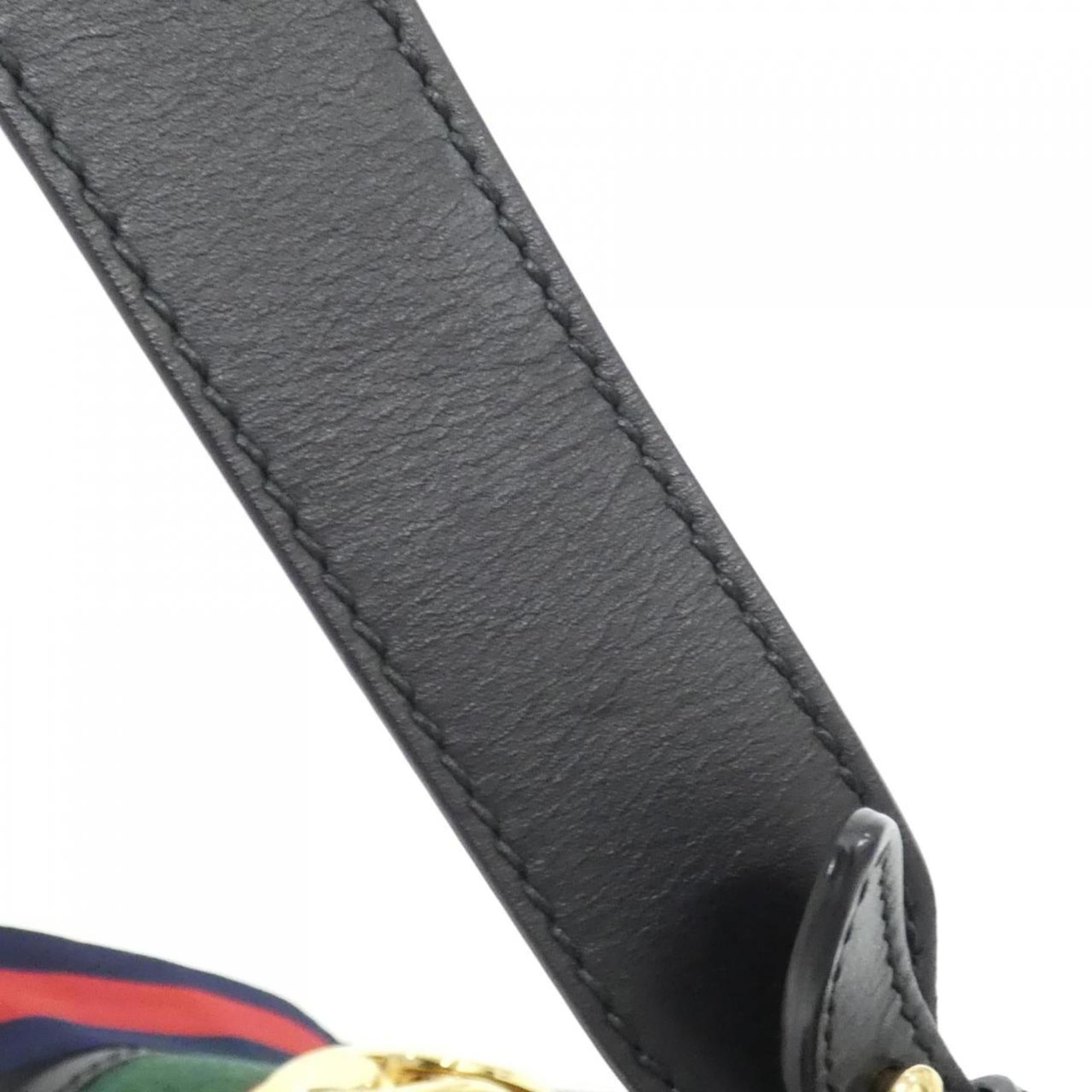 Gucci Sylvie Black Leather Shoulder Bag (Pre-Owned)