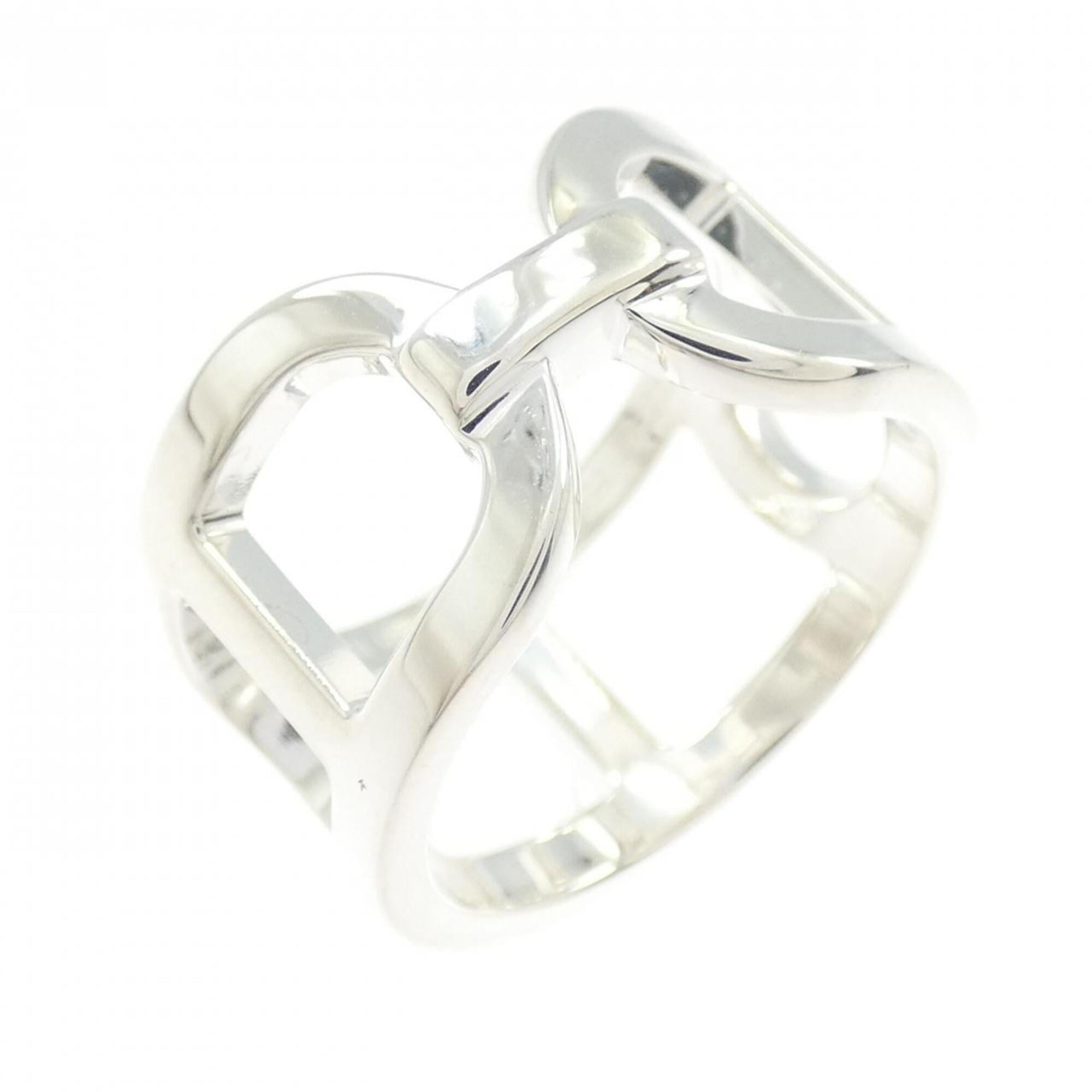 Hermes Silver 925 Band Ring (Pre-Owned)