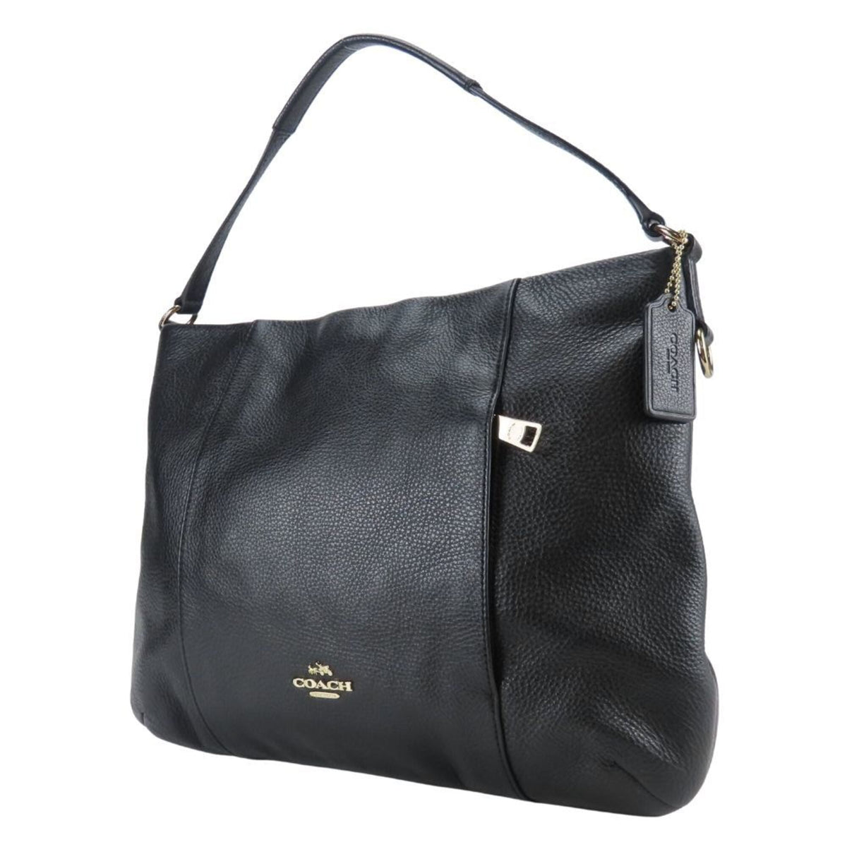 Coach Black Leather Shoulder Bag (Pre-Owned)