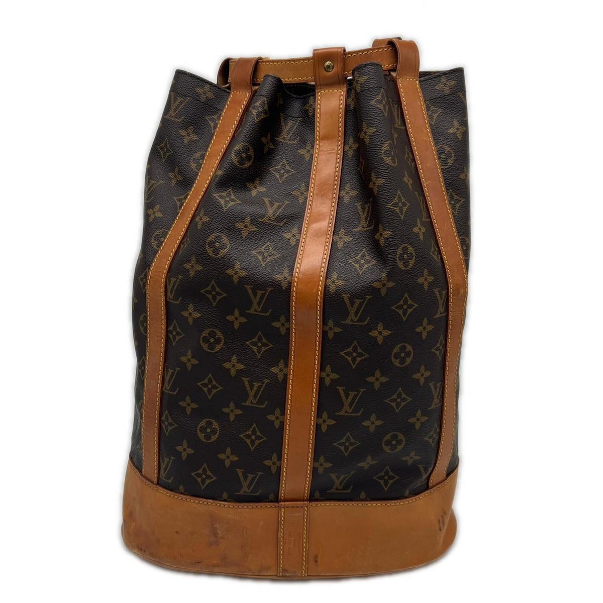 Louis Vuitton Monogram Brown Coated Canvas Leather Shoulder Bag (Pre-Owned)