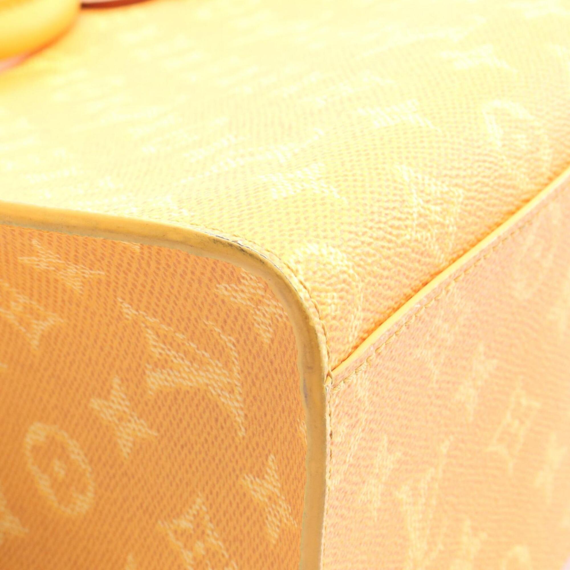 Louis Vuitton Yellow Coated Canvas Leather Handbag Tote Bag (Pre-Owned)