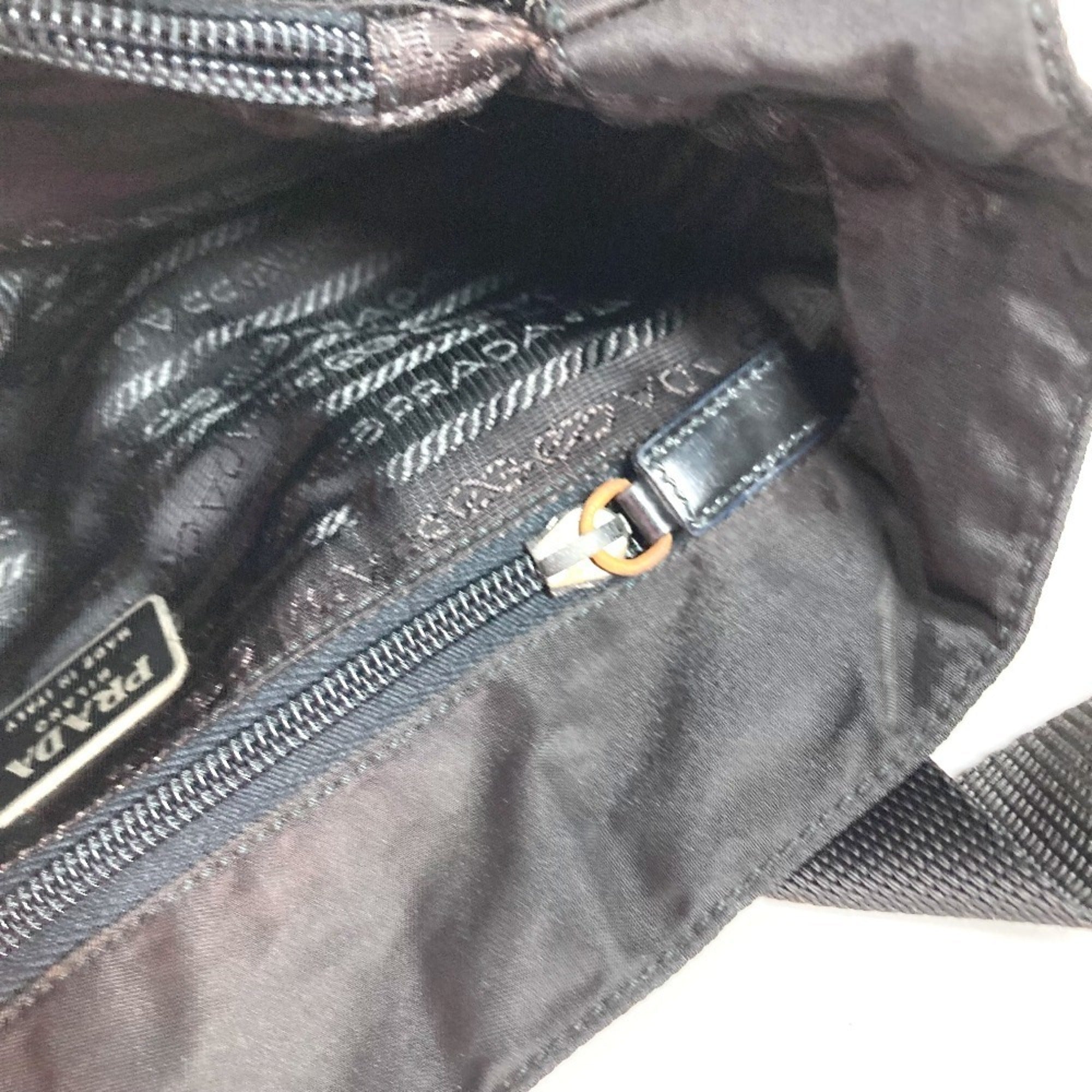 Prada Black Nylon Handbag Shoulder Bag Tote Bag (Pre-Owned)