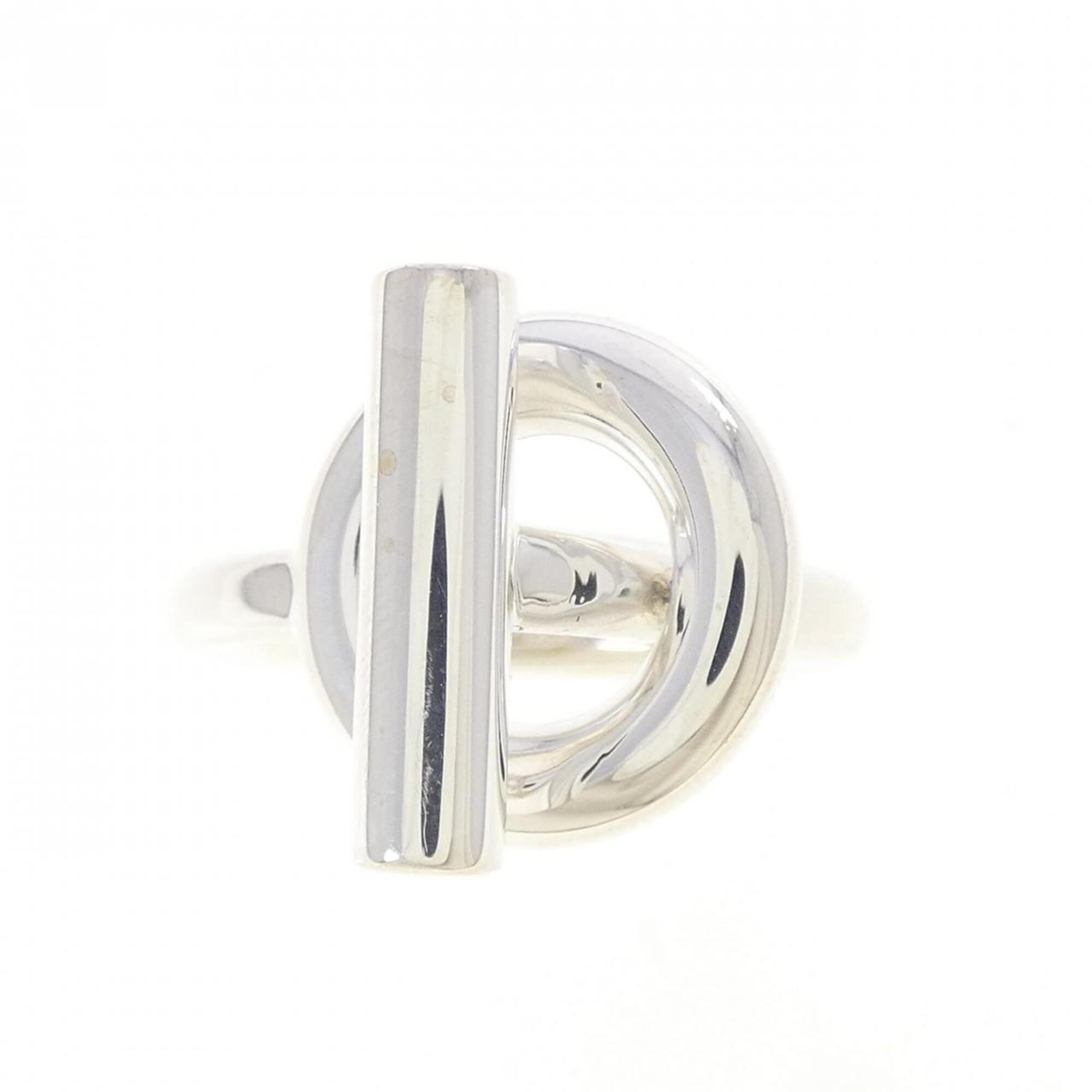 Hermes Silver 925 Band Ring (Pre-Owned)
