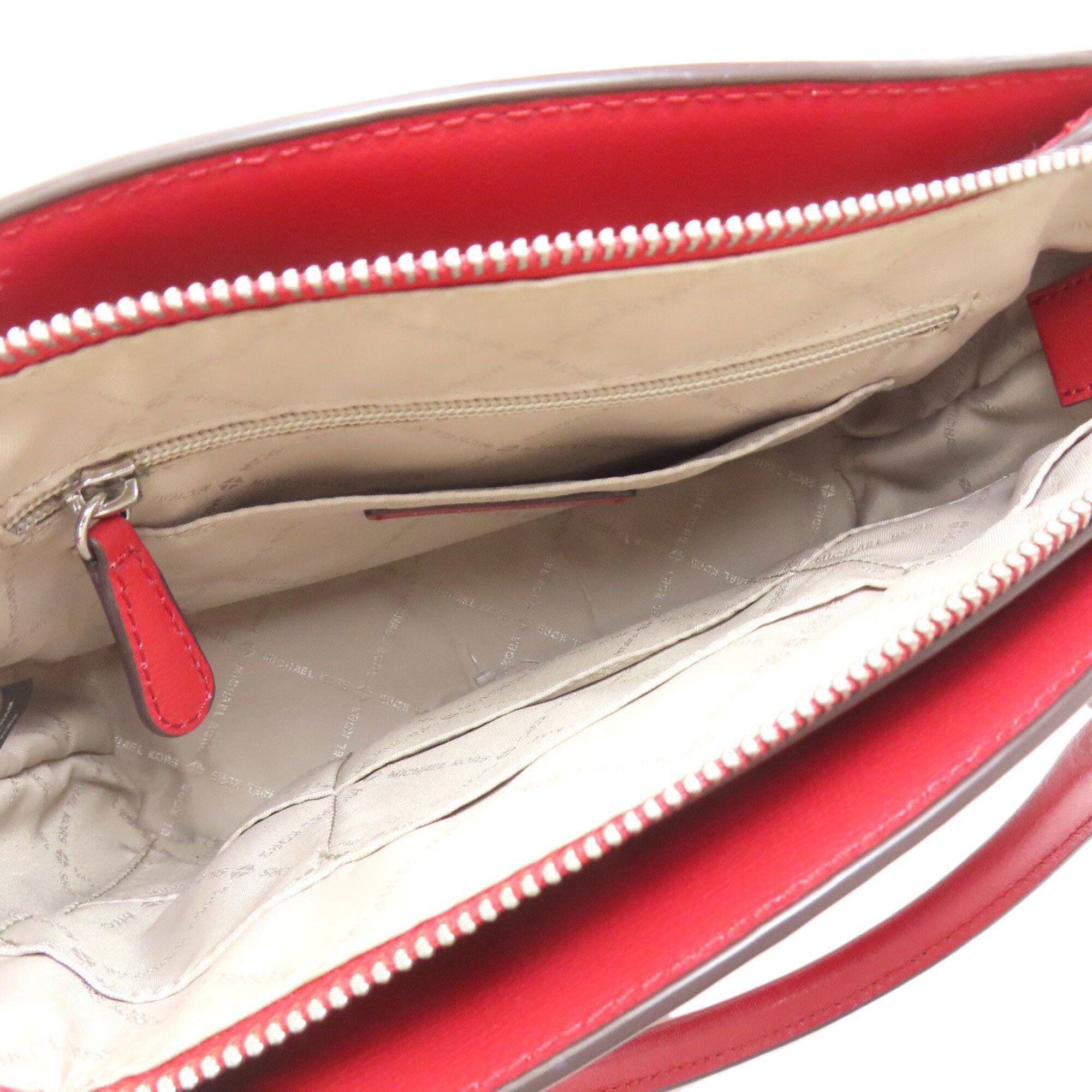 Michael Kors Red Color Leather Handbag (Pre-Owned)