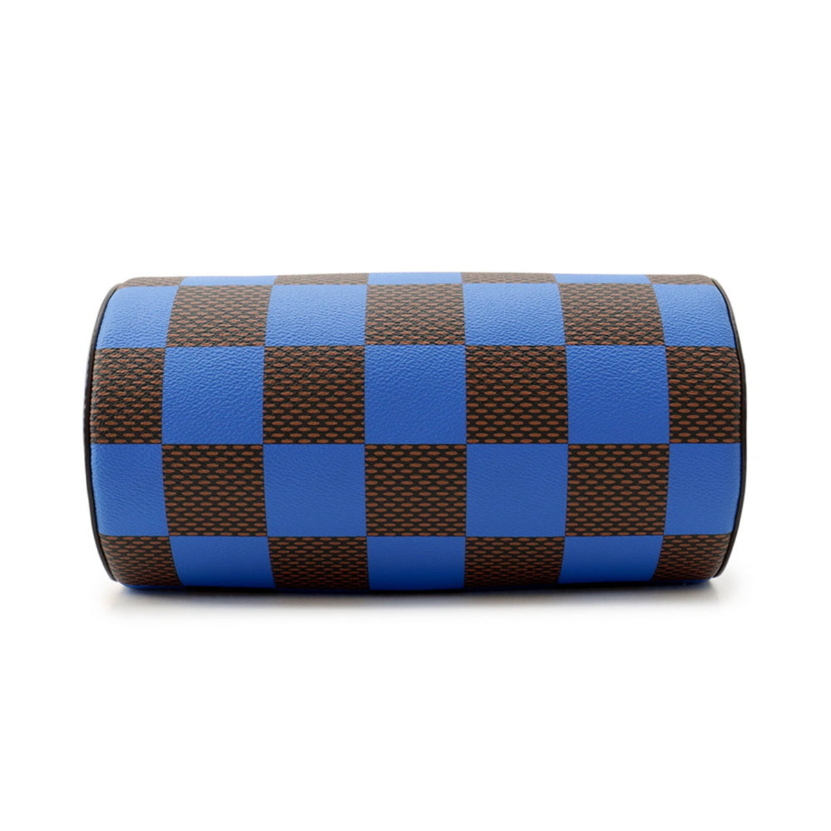 Louis Vuitton Blue Damier Canvas Exotic Leather Handbag Shoulder Bag (Pre-Owned)