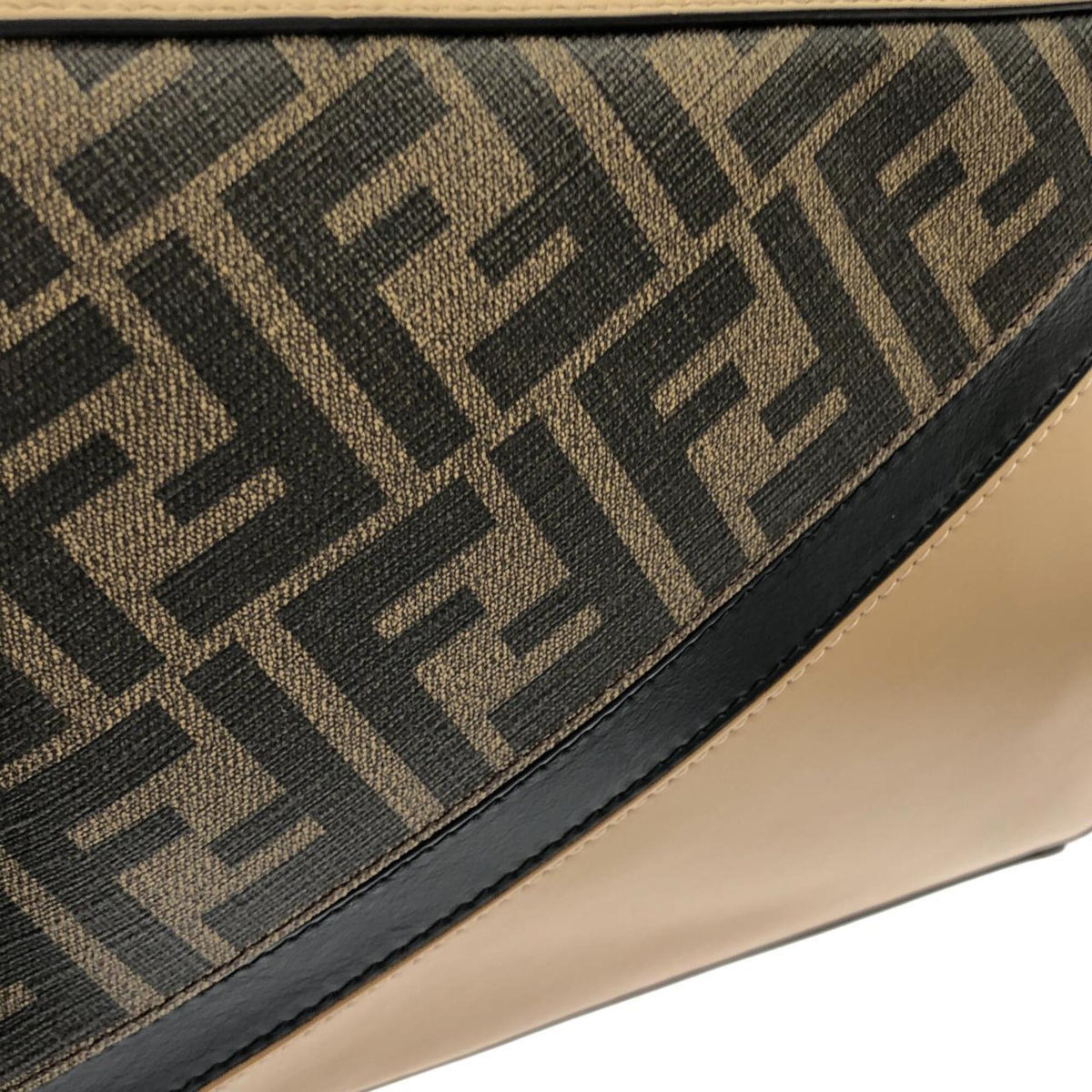 Fendi Brown Coated Canvas Leather Shoulder Bag (Pre-Owned)