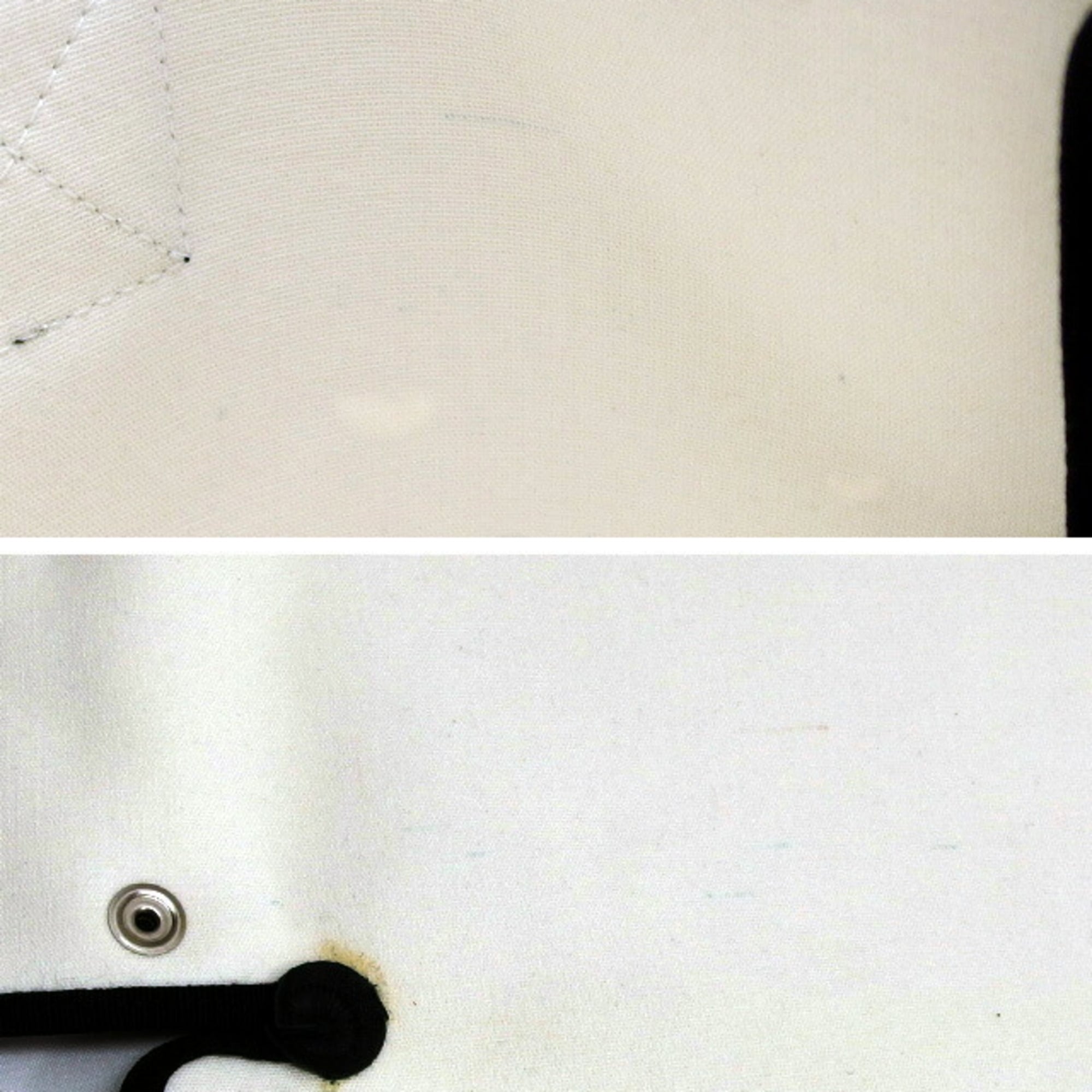 Hermes Black Blue Canvas Tote Bag (Pre-Owned)