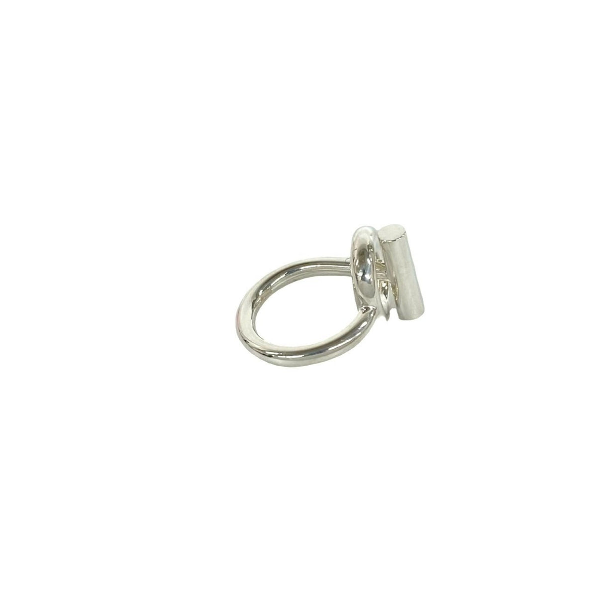 Hermes Silver Silver 925 Band Ring (Pre-Owned)
