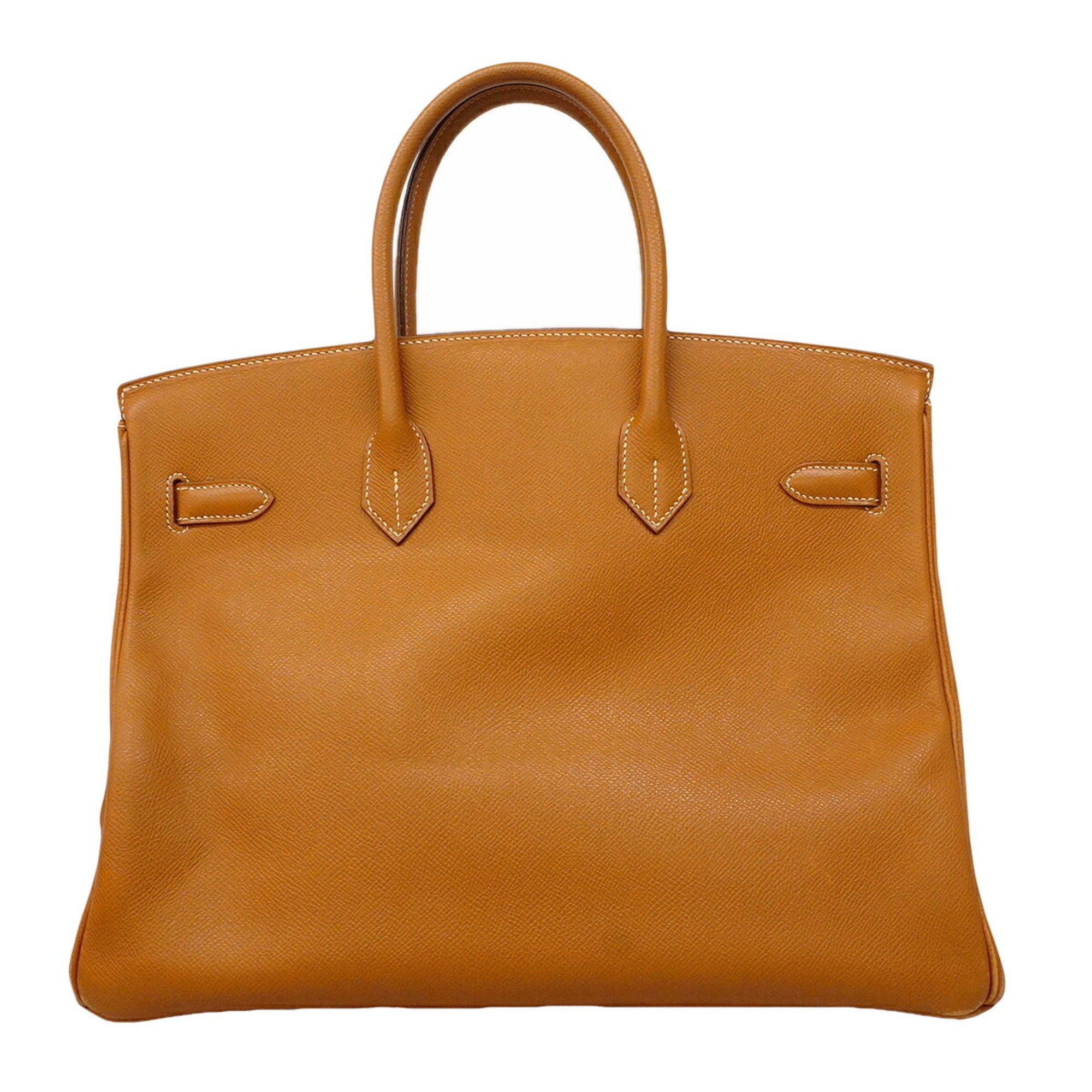 Hermes Gold Leather Handbag (Pre-Owned)