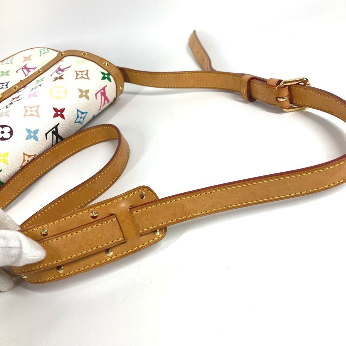 Louis Vuitton Blanc White Monogram Multicolore Pochette Shoulder Bag (Pre-Owned)