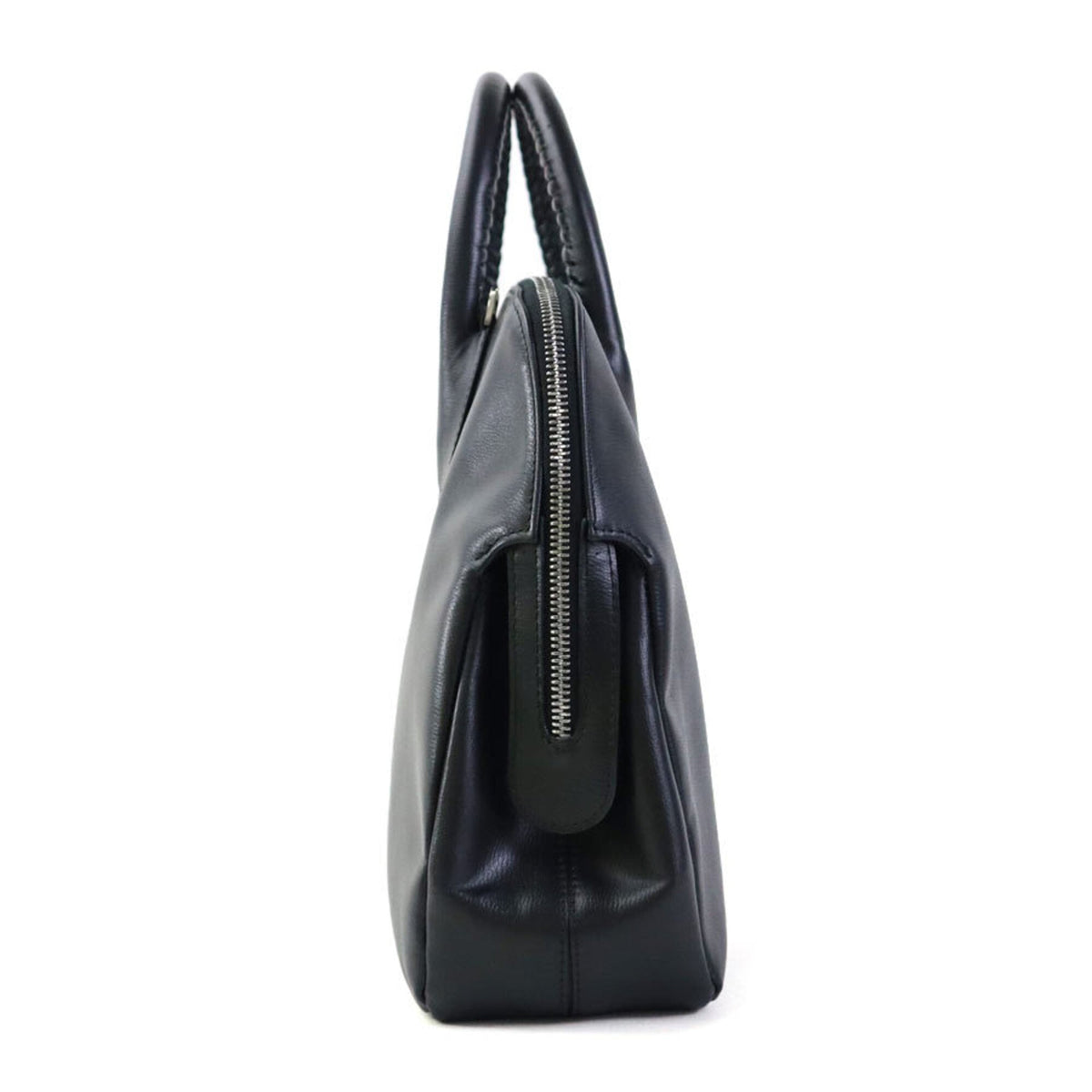 Bally Black Leather Handbag Shoulder Bag (Pre-Owned)