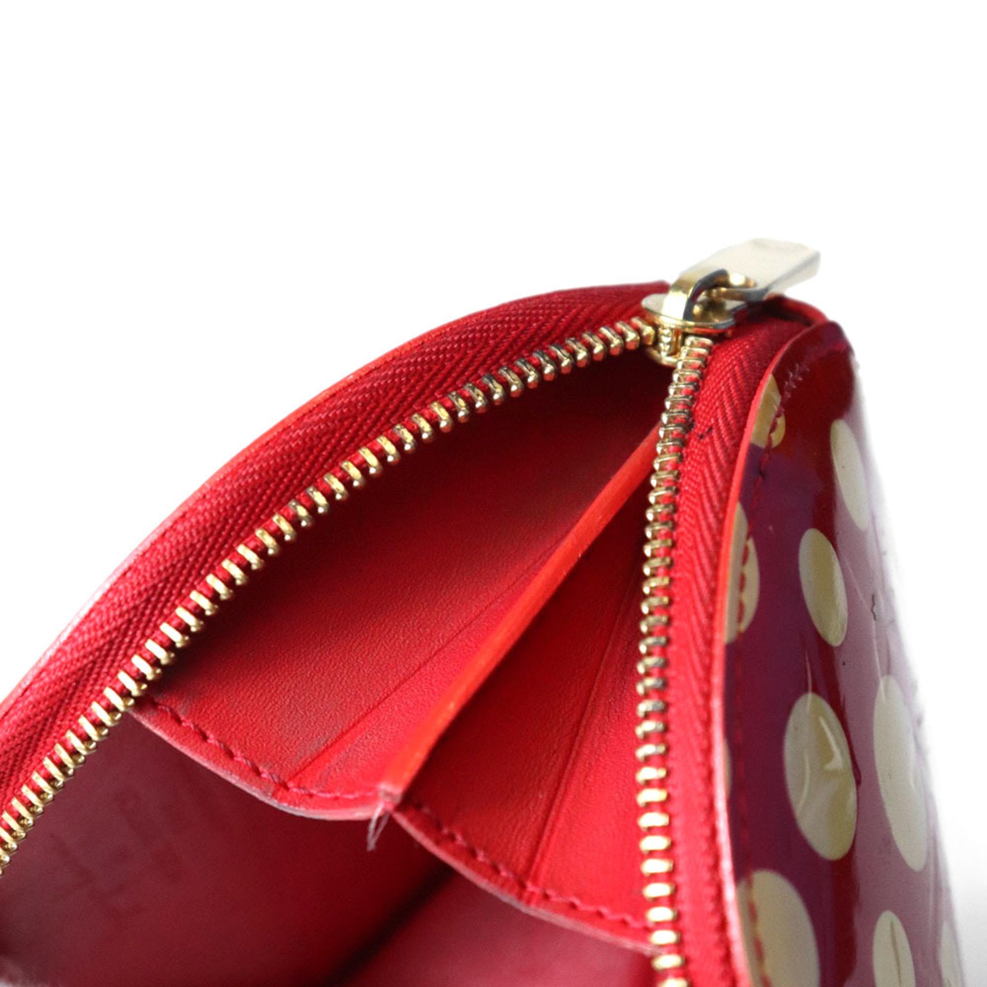 Louis Vuitton Red Color Monogram Vernis Coin Purse/Coin Case (Pre-Owned)