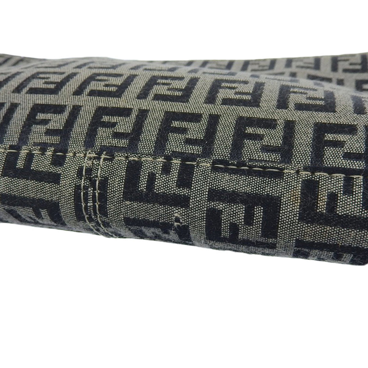 Fendi Navy Canvas Leather Pouch (Pre-Owned)