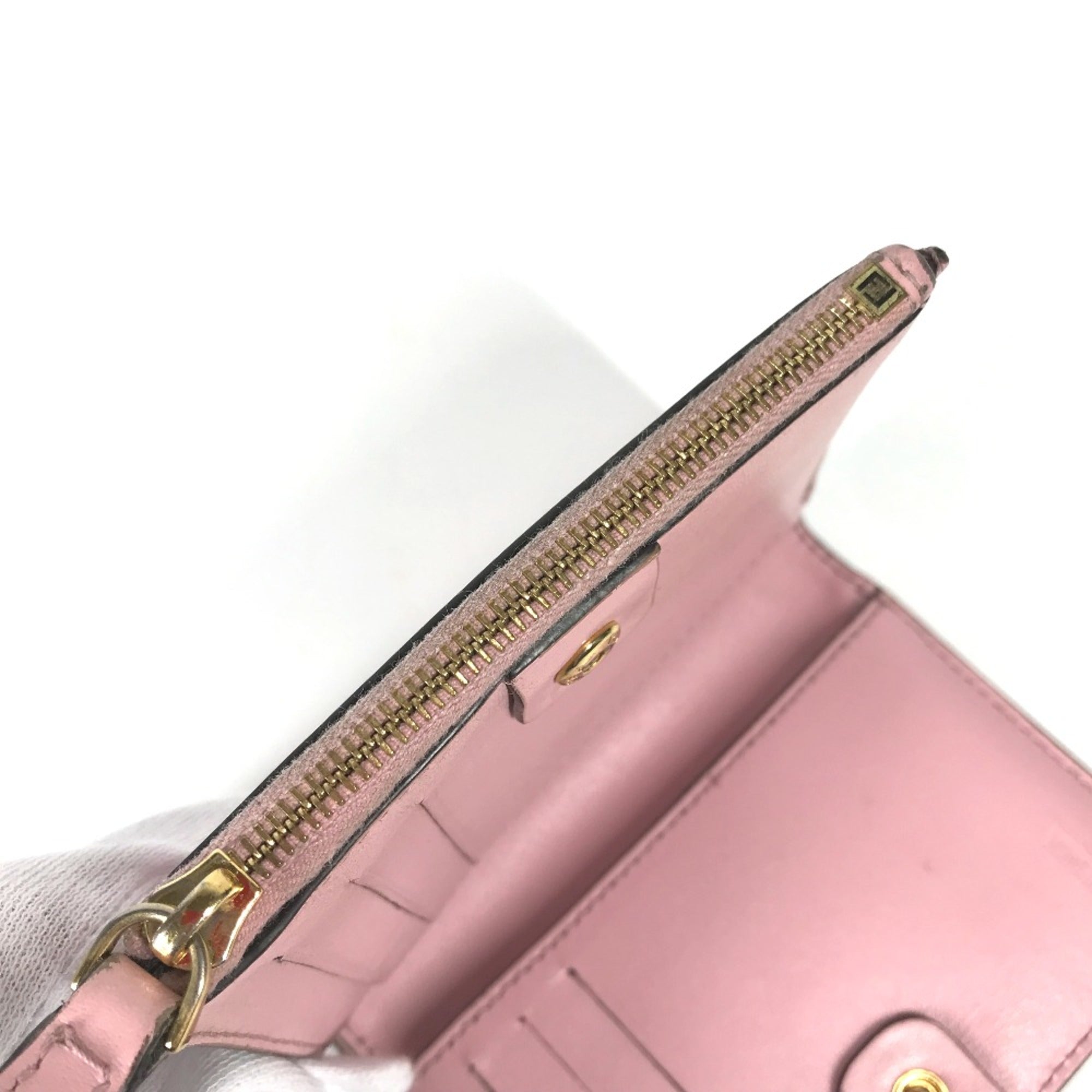 Fendi Pink Leather Wallet (Bi-Fold) (Pre-Owned)