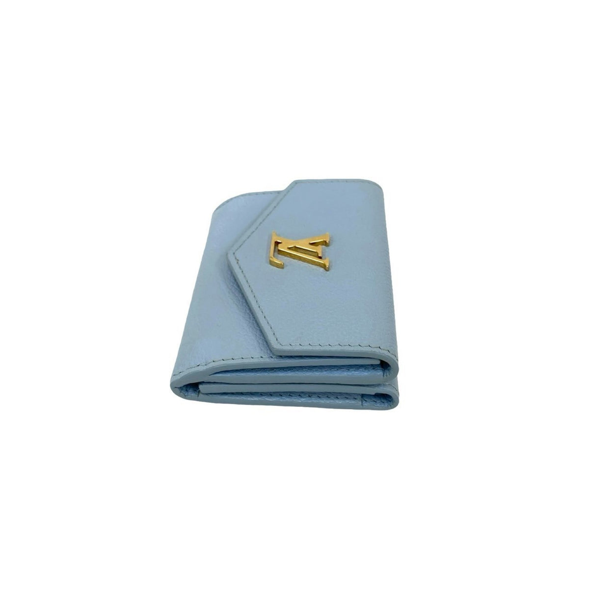 Louis Vuitton Blue Leather Wallet (Tri-Fold) (Pre-Owned)