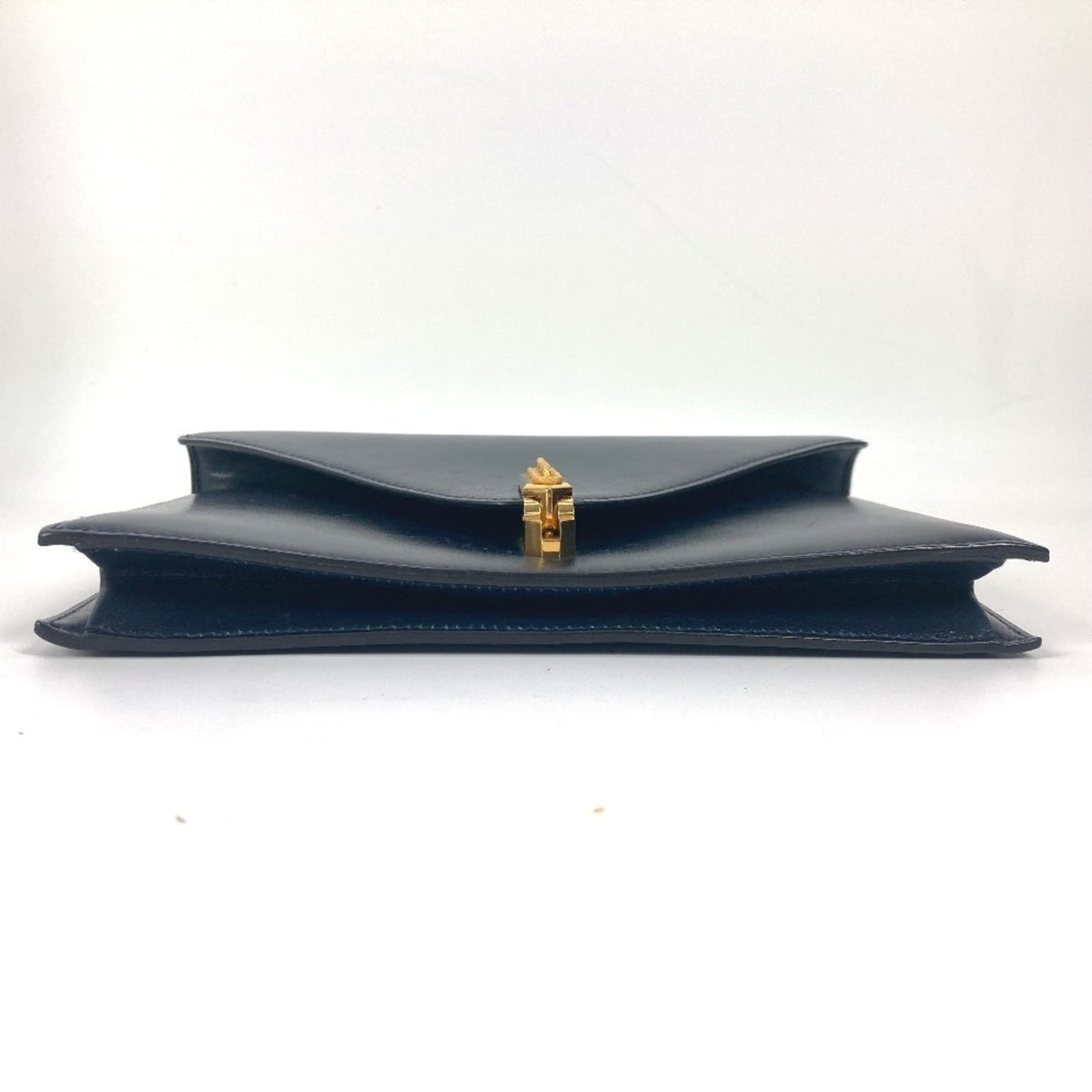 Hermes Navy Box Calf Leather Shoulder Bag (Pre-Owned)