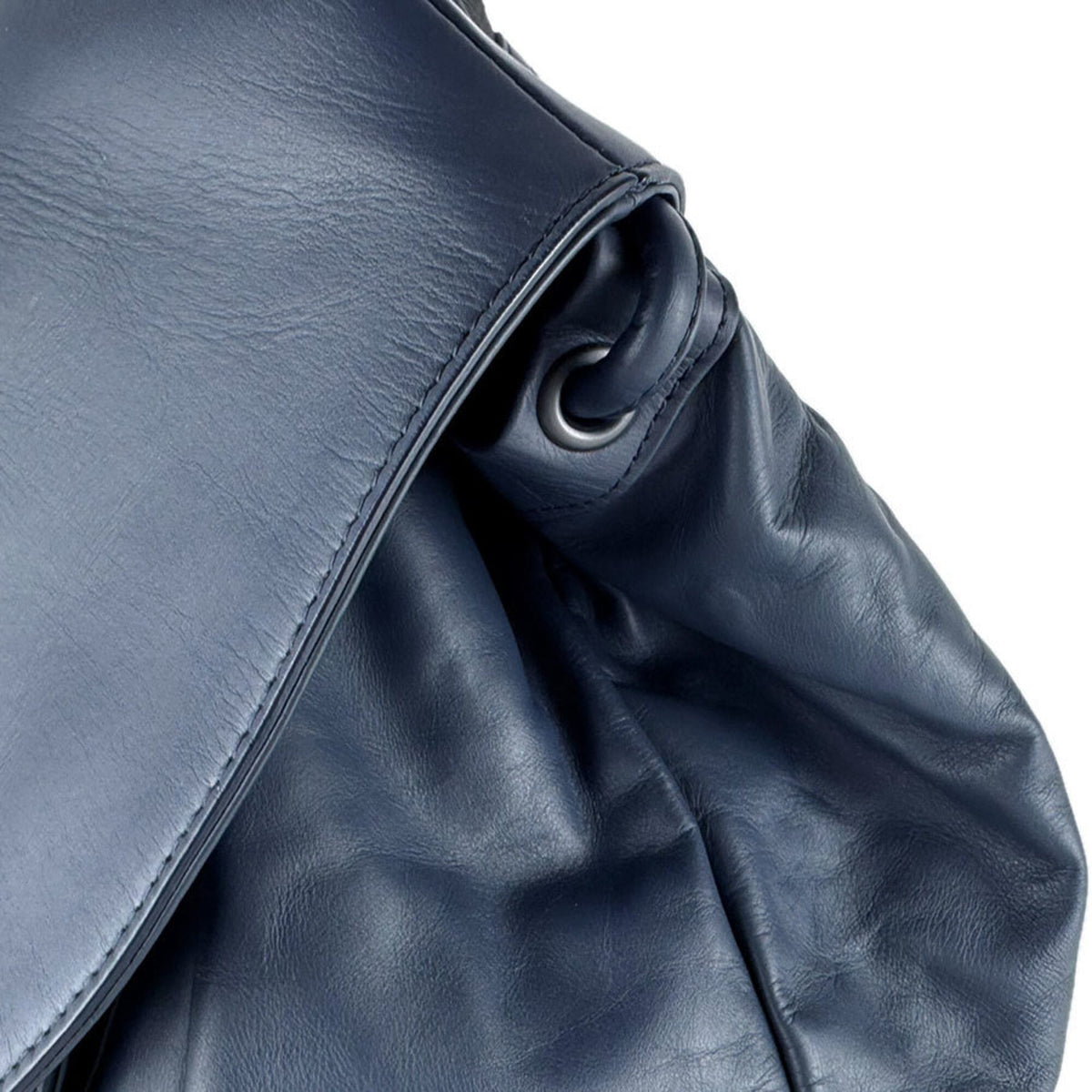 Bottega Veneta Navy Leather Backpack (Pre-Owned)
