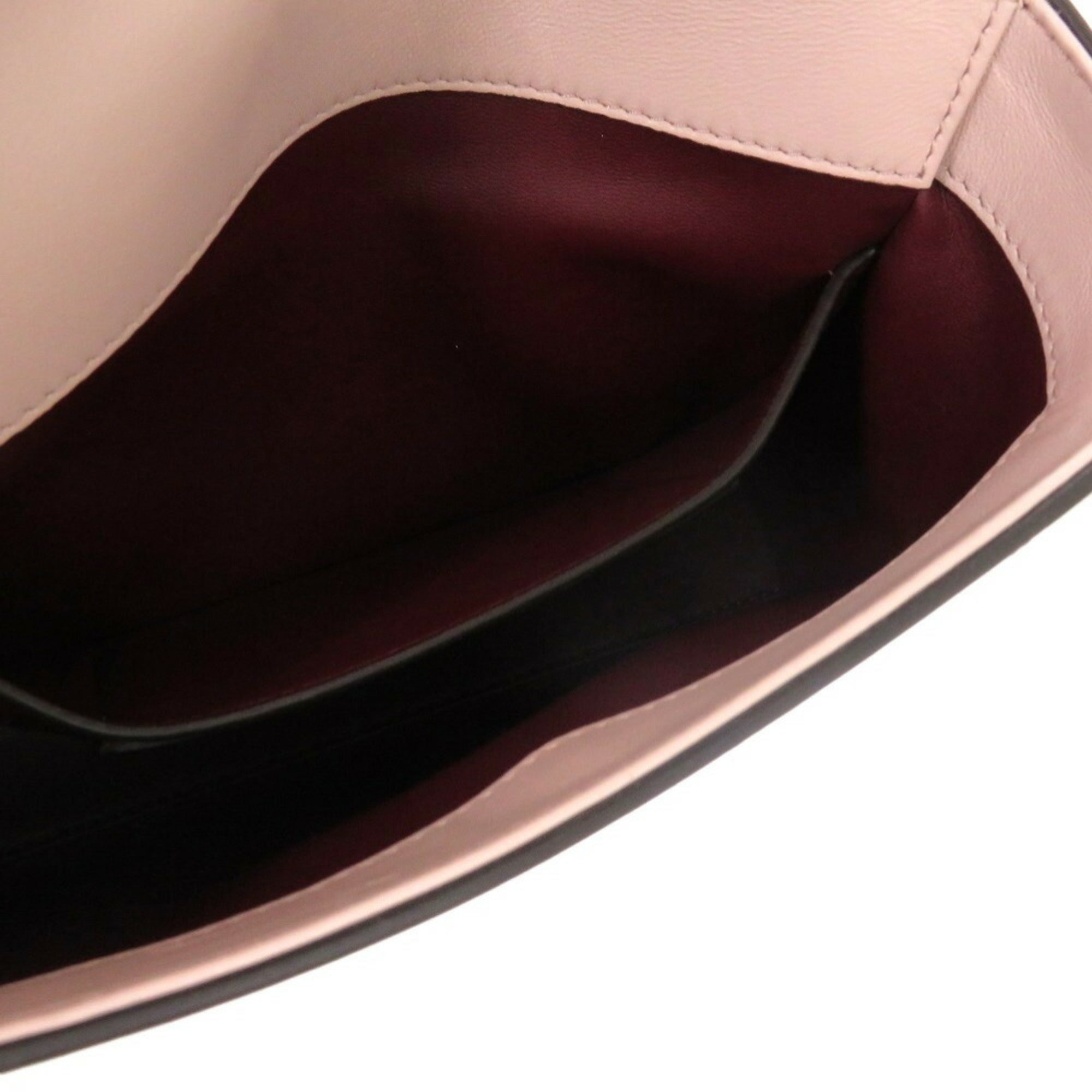 Givenchy Brown Pink White Leather Shoulder Bag (Pre-Owned)