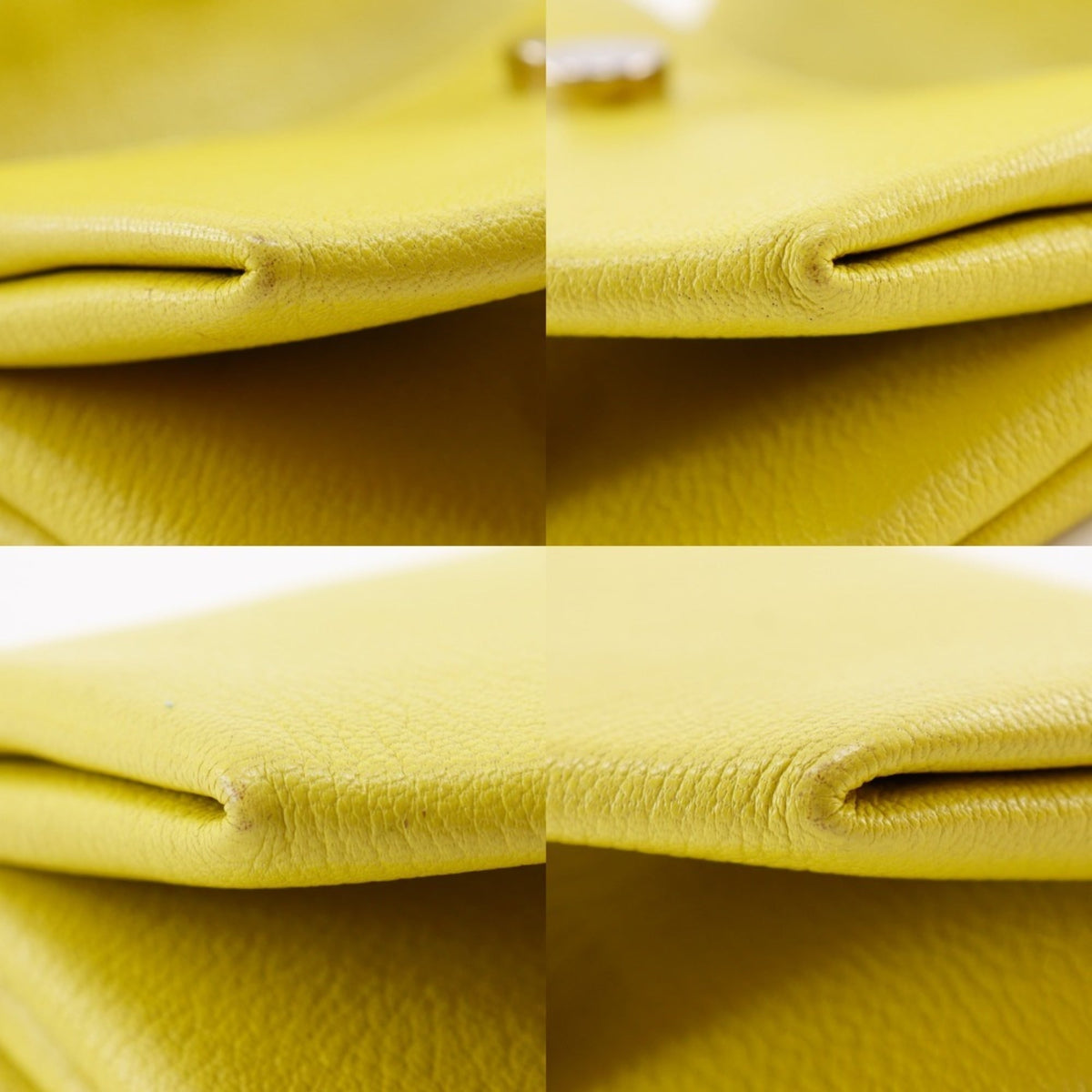 Hermes Yellow Chevre Leather Clutch Bag (Pre-Owned)