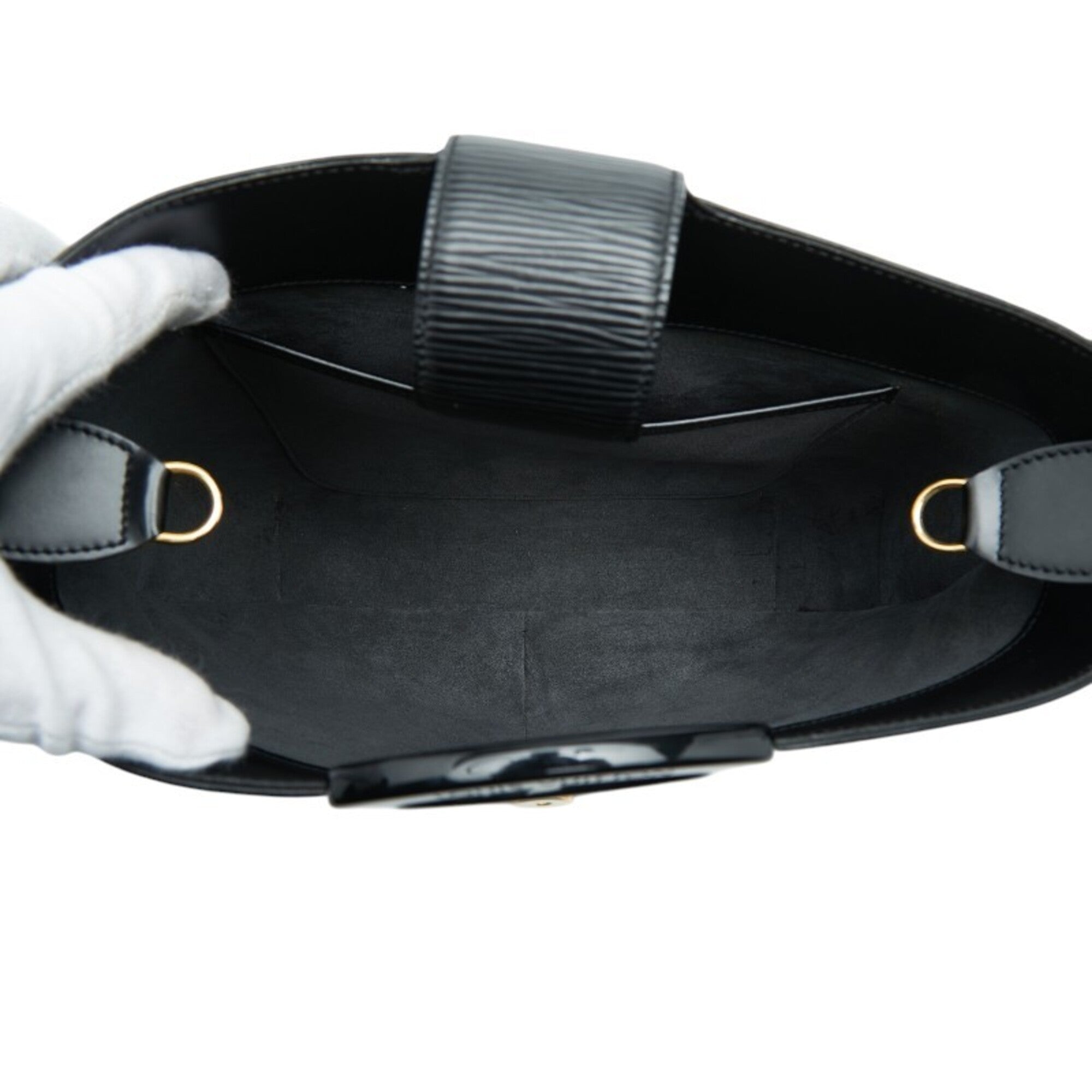 Louis Vuitton Black Noir Leather Shoulder Bag (Pre-Owned)