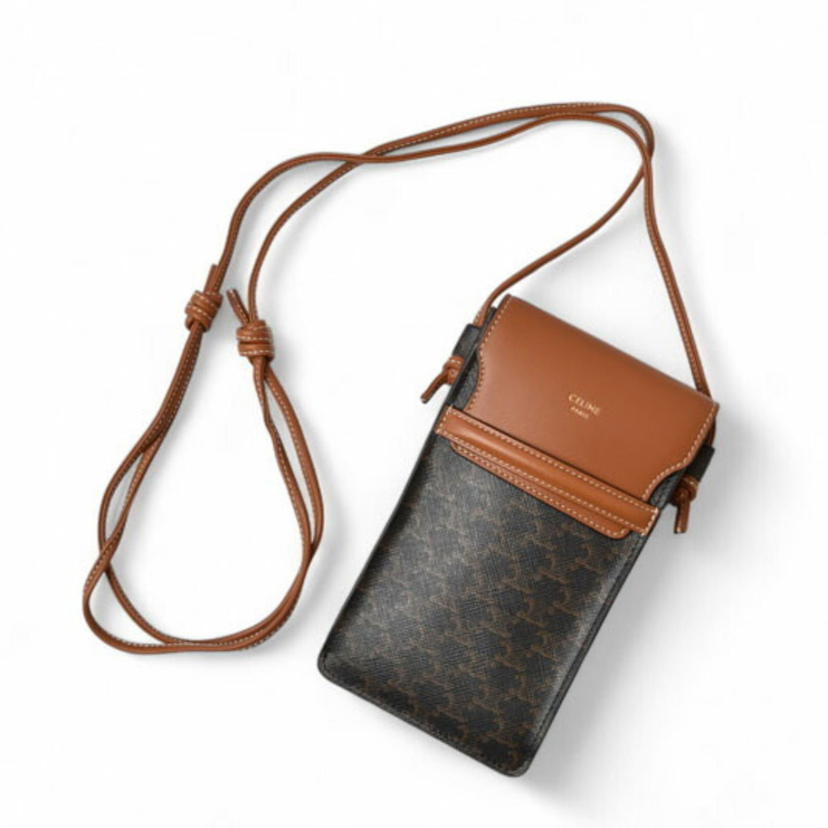 Celine Brown Pvc Leather Shoulder Bag (Pre-Owned)
