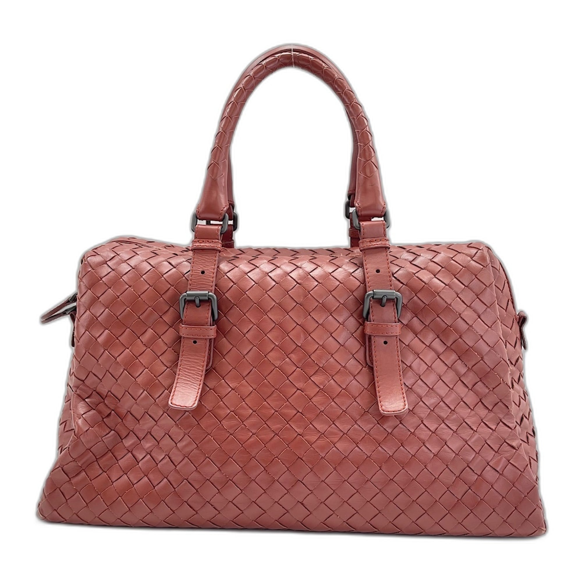 Bottega Veneta Red Color Leather Handbag (Pre-Owned)