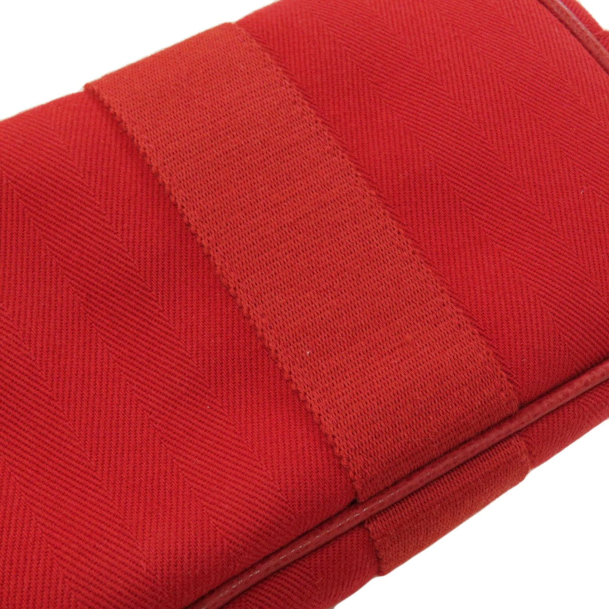 Hermes Red Color Canvas Tote Bag (Pre-Owned)
