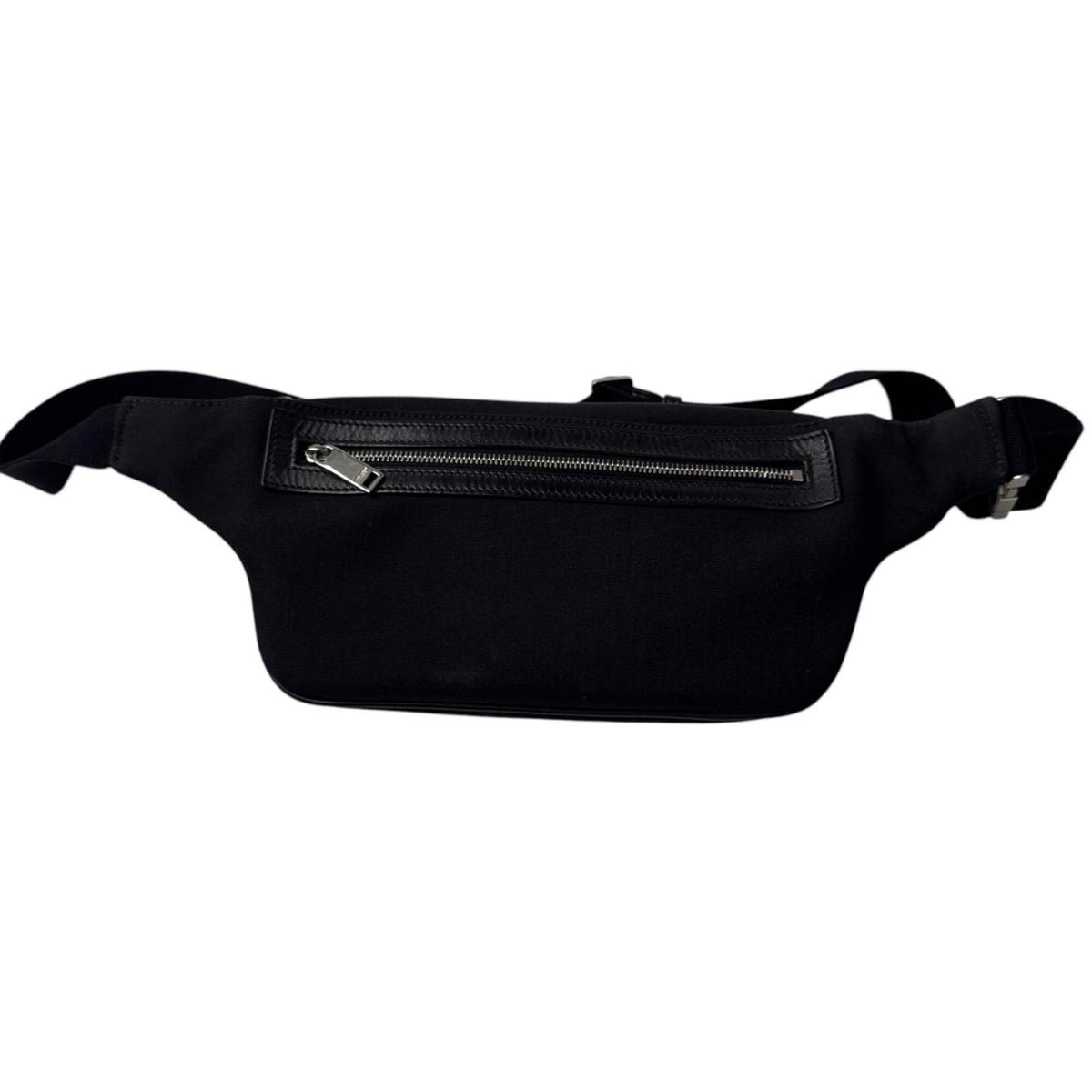 Saint Laurent Black Canvas Leather Pouch Sling Bag (Pre-Owned)