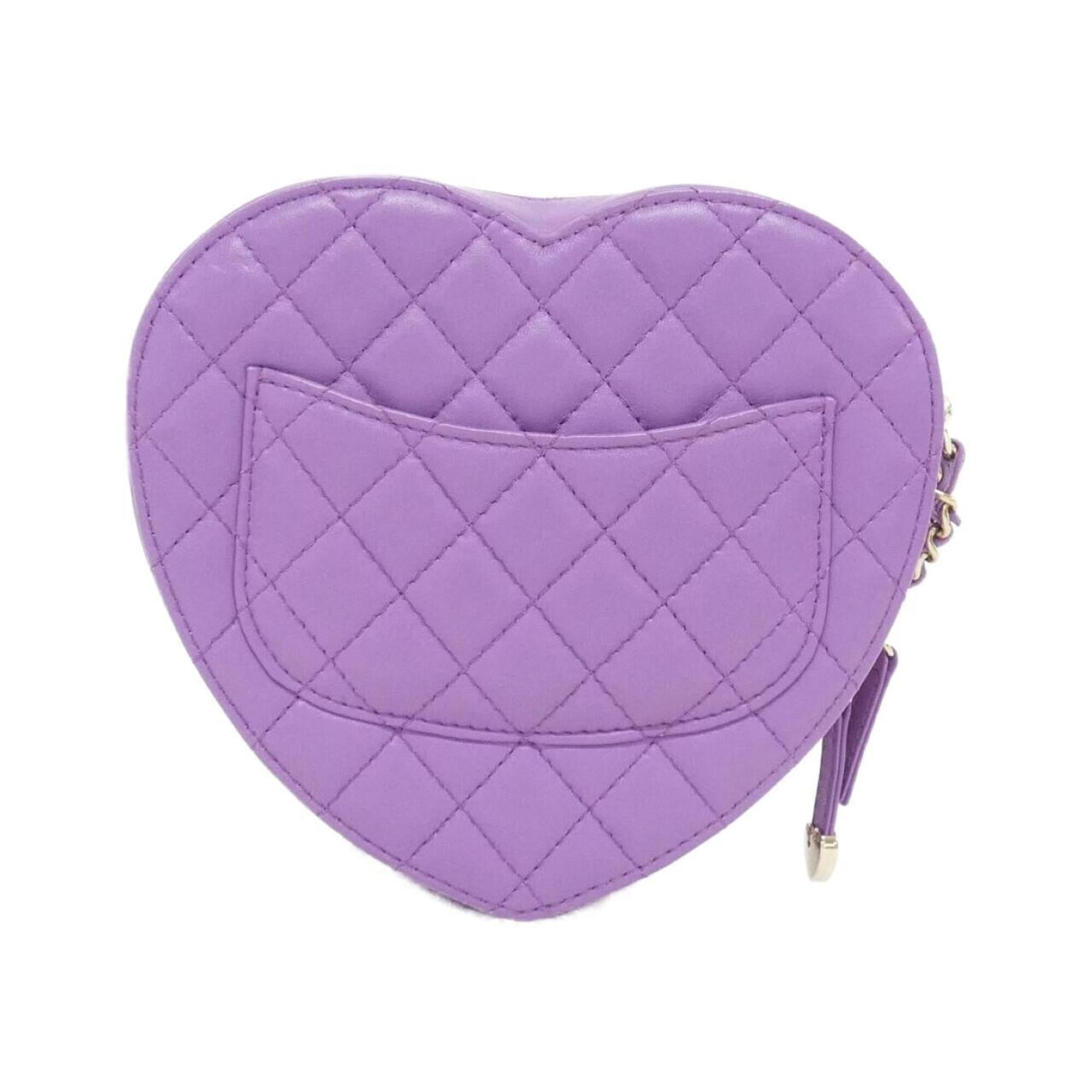 Chanel Purple Leather Shoulder Bag (Pre-Owned)