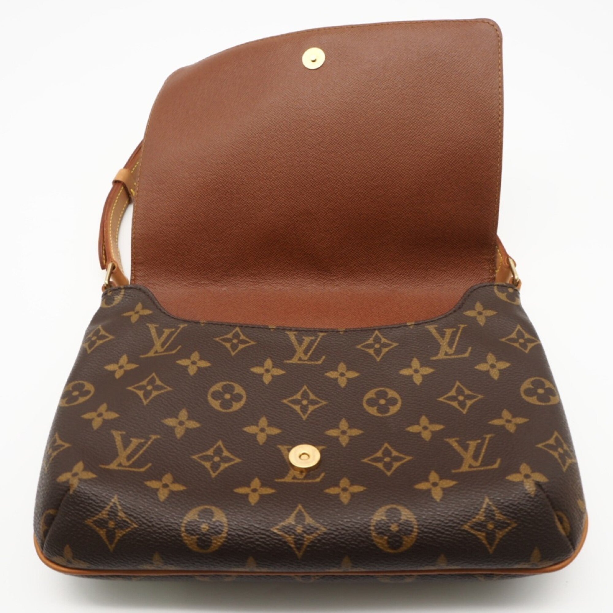Louis Vuitton Monogram Brown Coated Canvas Leather Shoulder Bag (Pre-Owned)