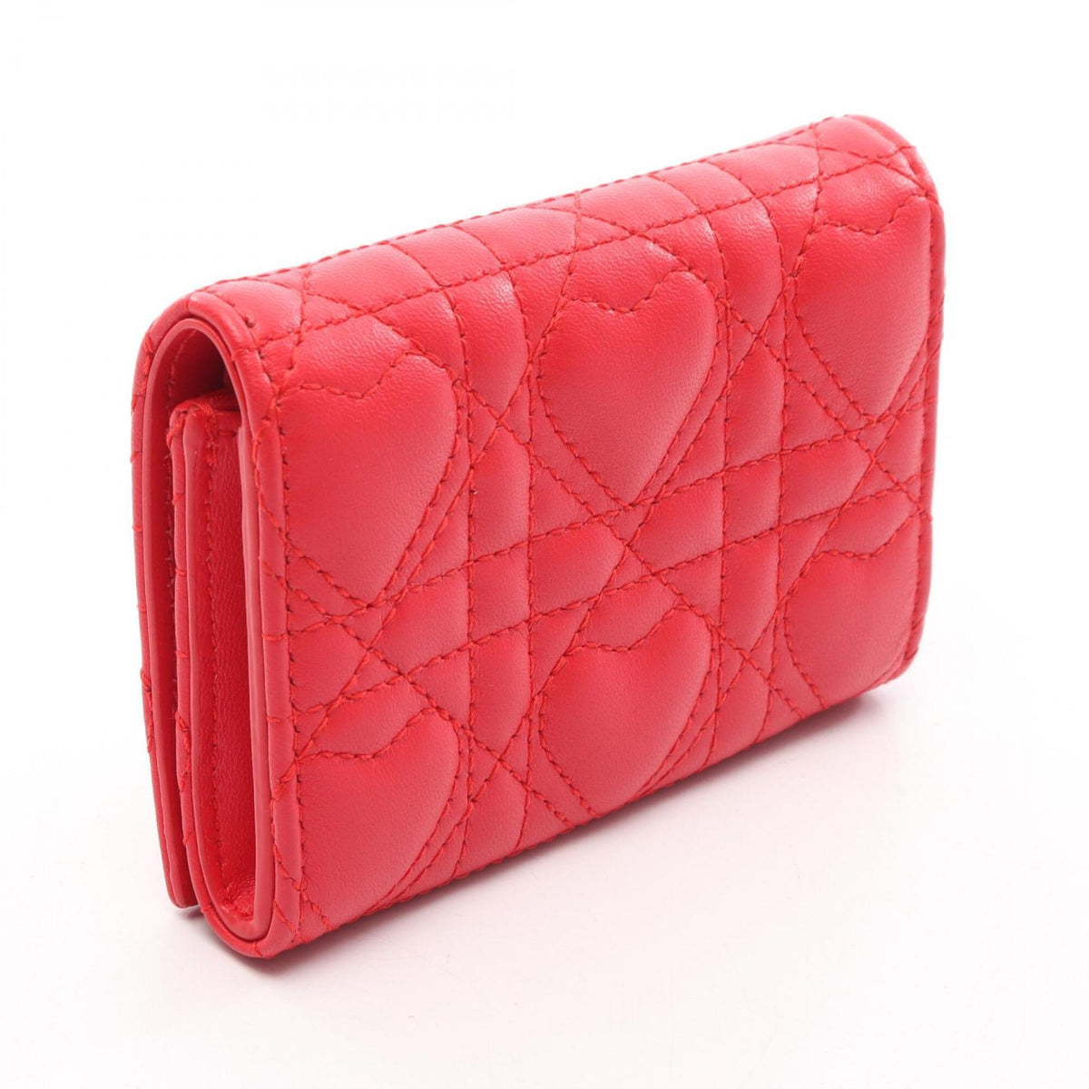 Christian Dior Red Color Leather Coin Purse/Coin Case (Pre-Owned)
