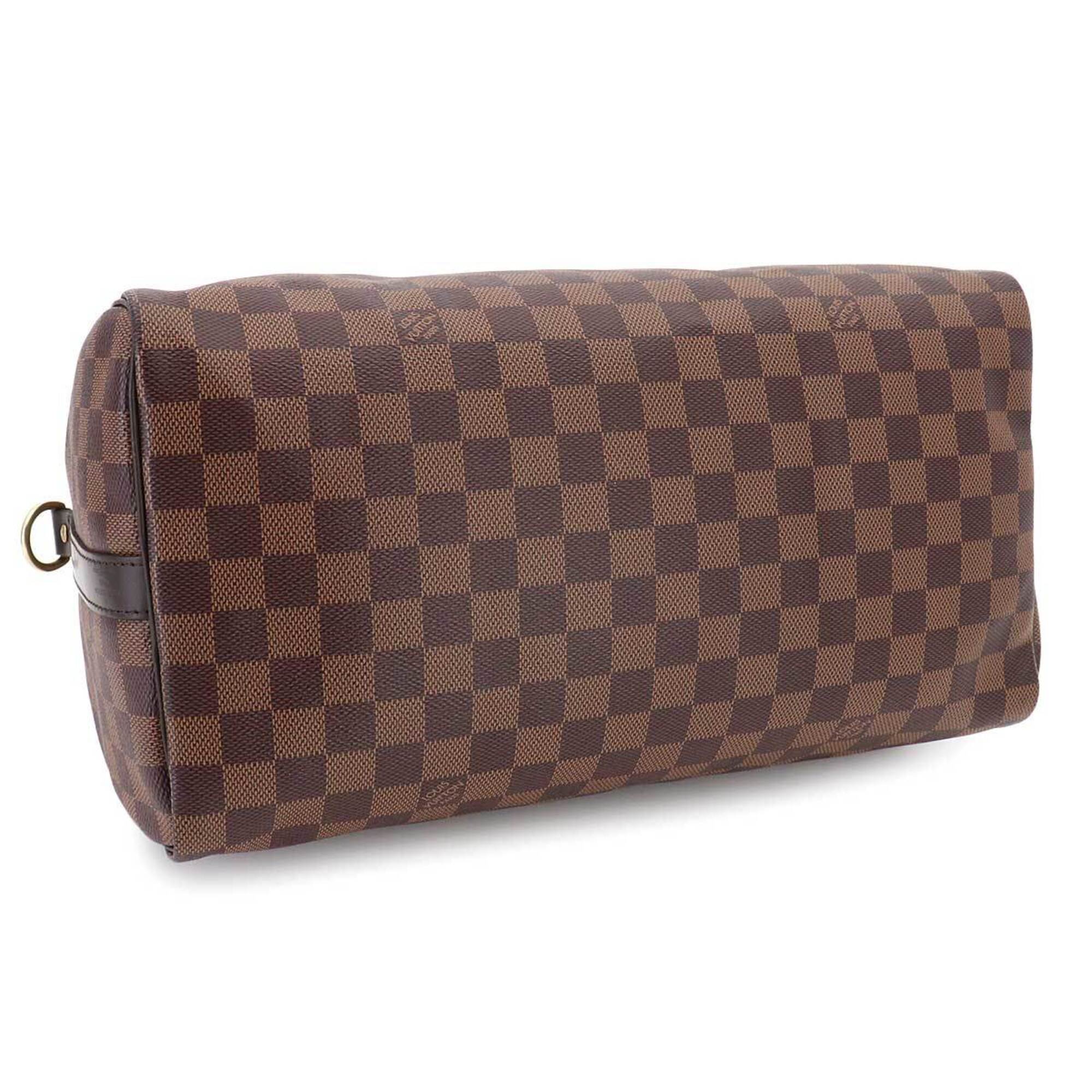 Louis Vuitton Brown Ebene Damier Canvas Boston Bag Handbag (Pre-Owned)