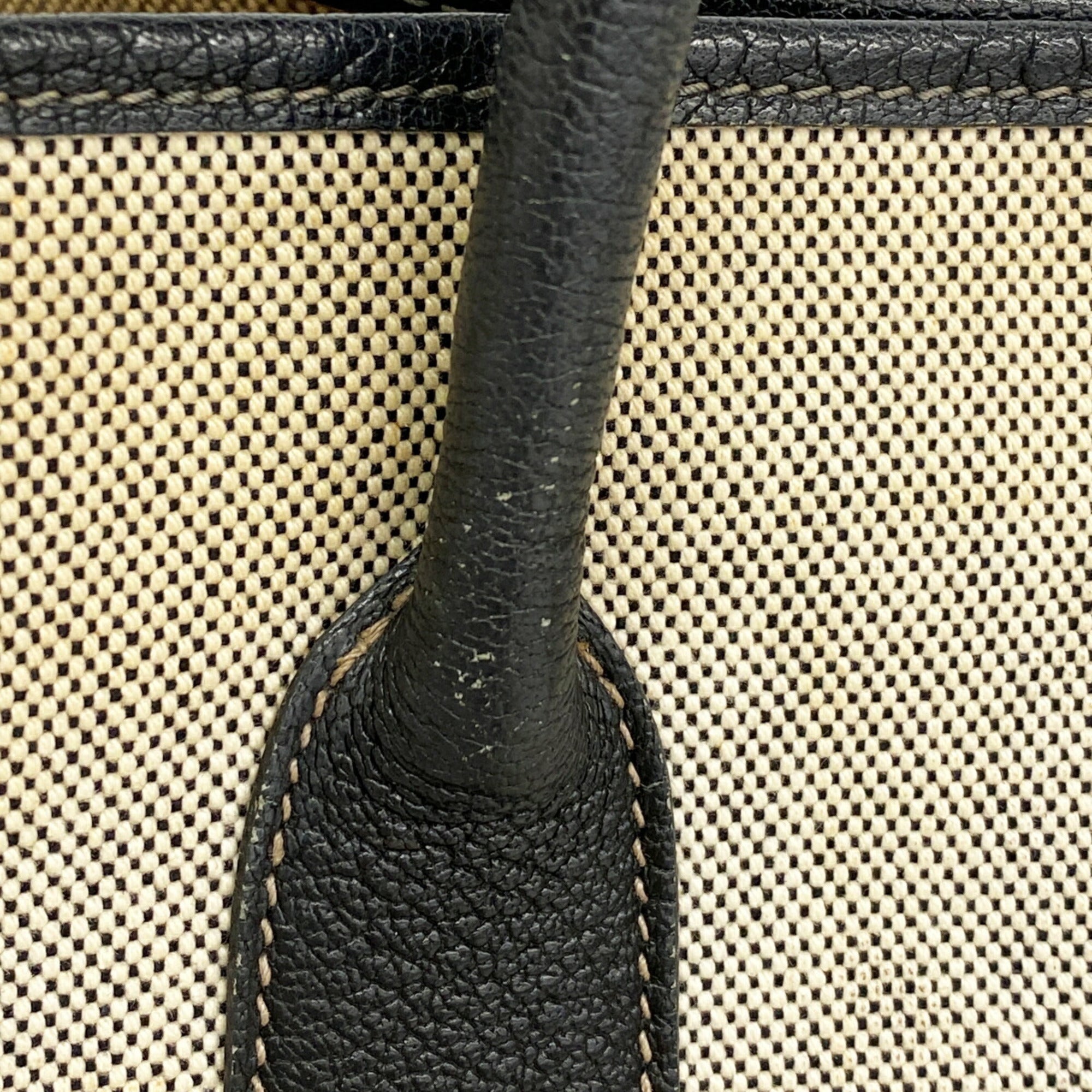 Hermes Black Toile H Tote Bag (Pre-Owned)