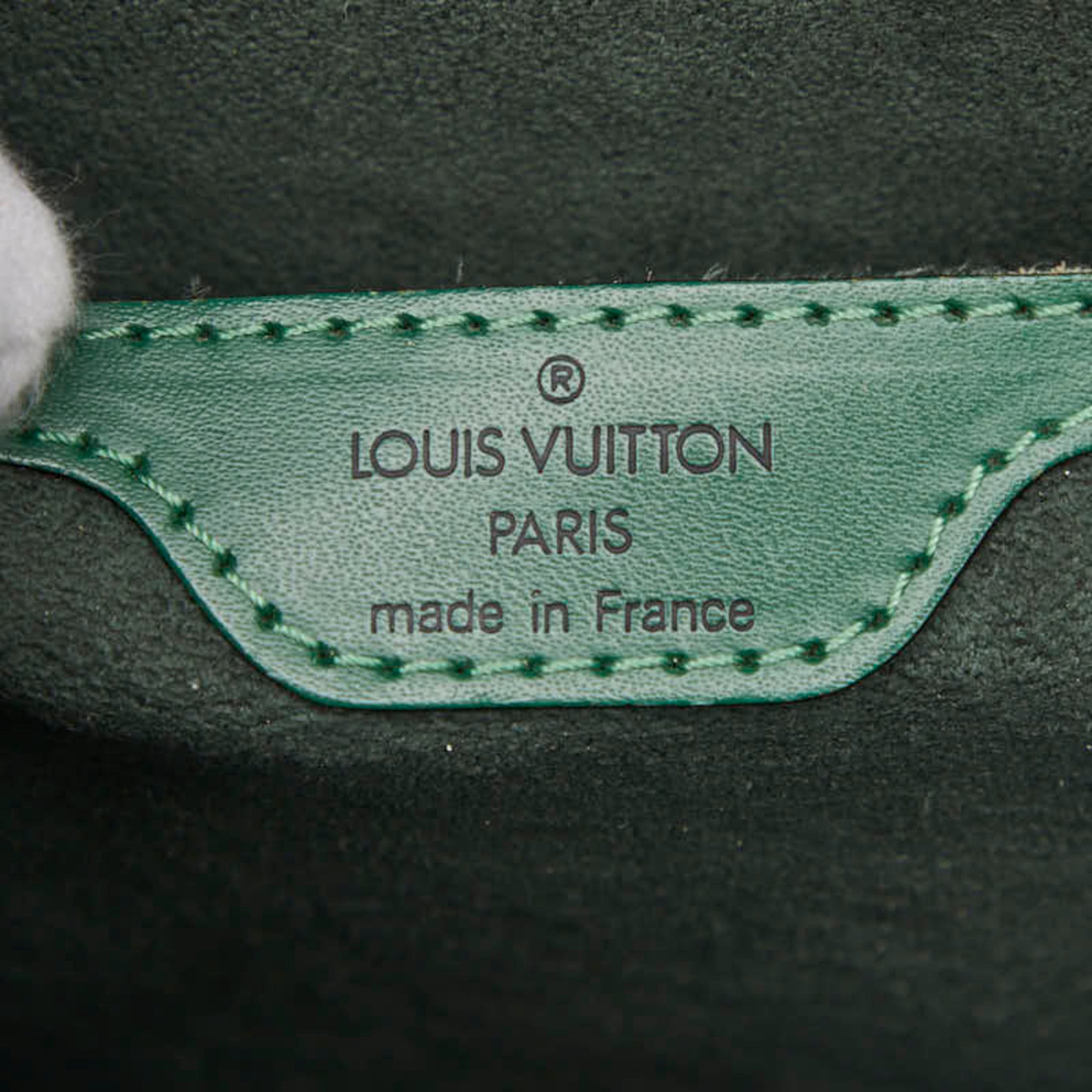 Louis Vuitton Borneo Green Leather Handbag (Pre-Owned)