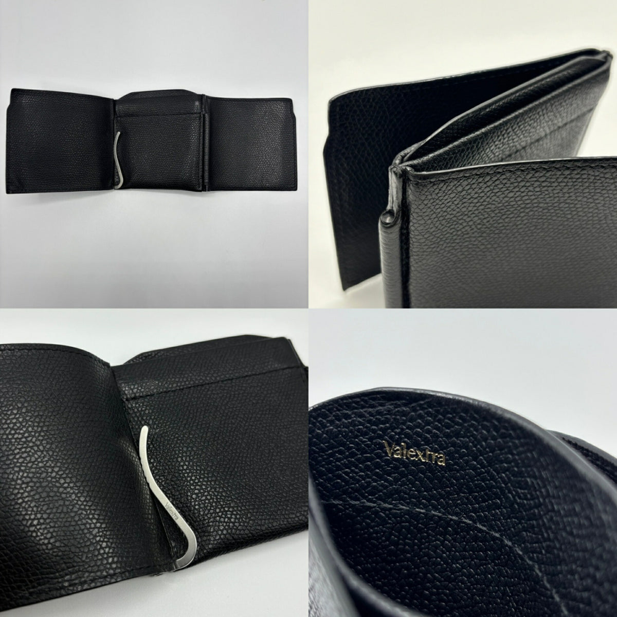 Valextra Black Leather Money Clip (Pre-Owned)