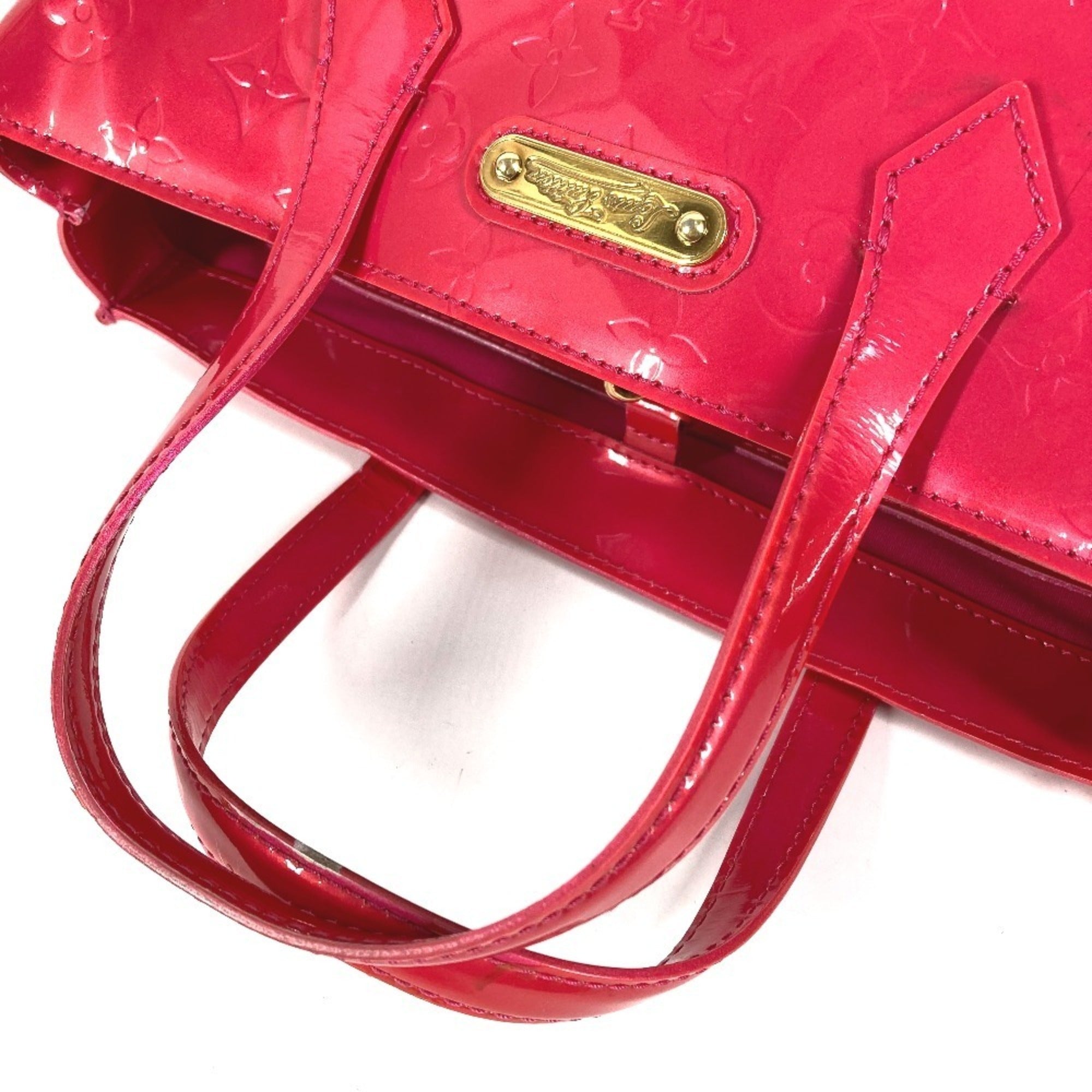 Louis Vuitton Galle Pink Rose Pop Monogram Vernis Handbag Tote Bag (Pre-Owned)