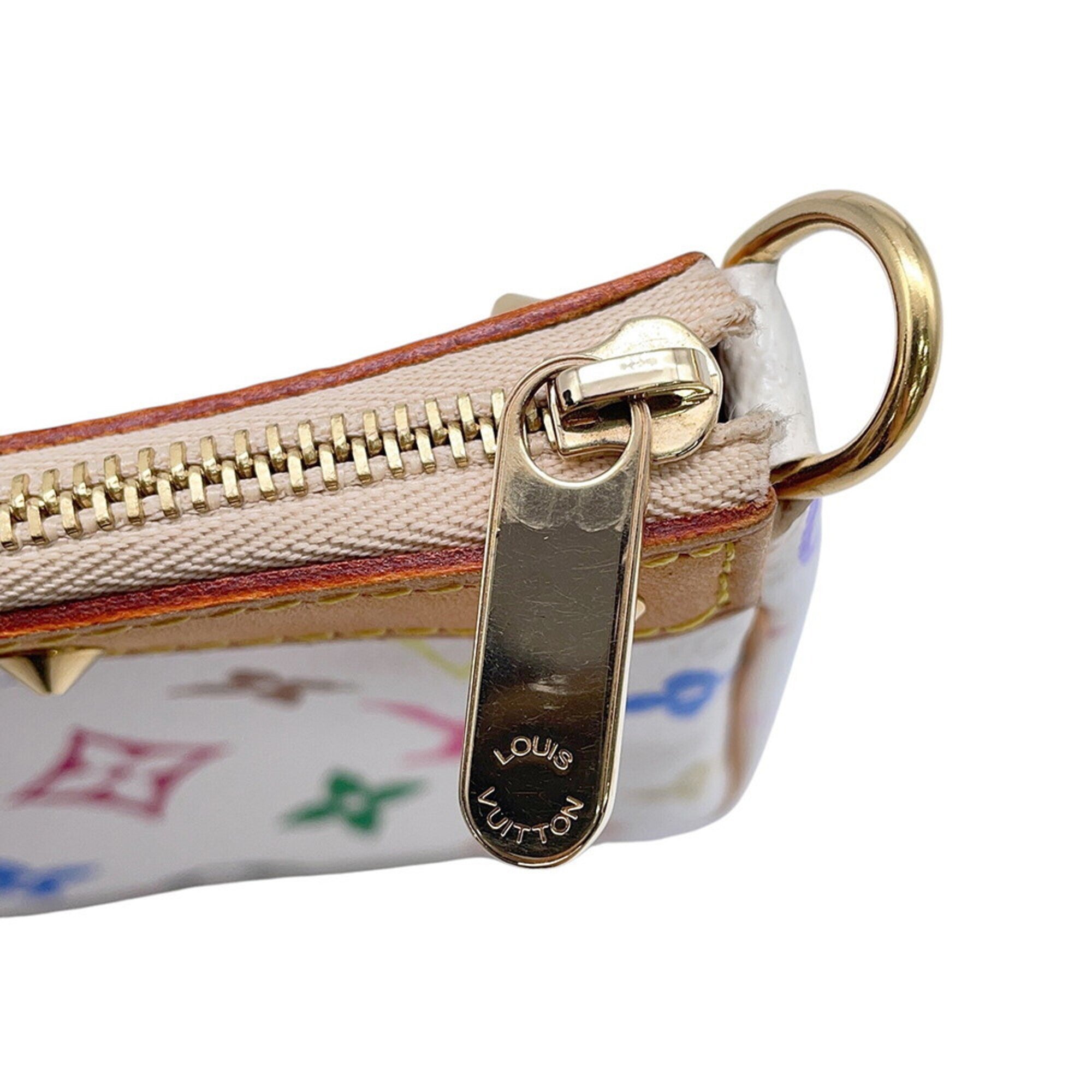 Louis Vuitton Blanc Monogram Multicolore Handbag Pouch (Pre-Owned)