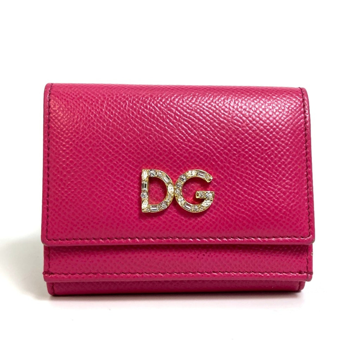 Dolce & Gabbana Pink Leather Wallet (Tri-Fold) (Pre-Owned)