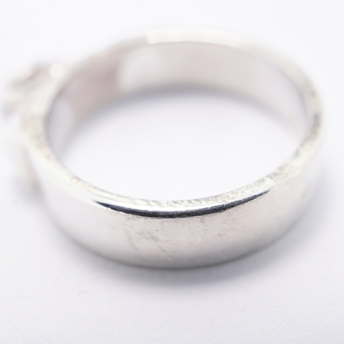 Hermes Silver 925 Band Ring (Pre-Owned)