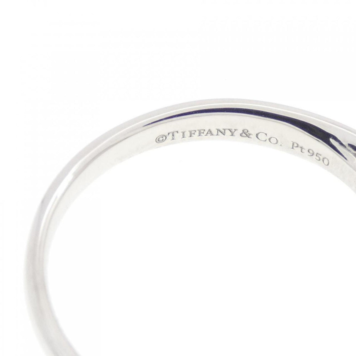 Tiffany Platinum Platinum 950 Band Ring (Pre-Owned)