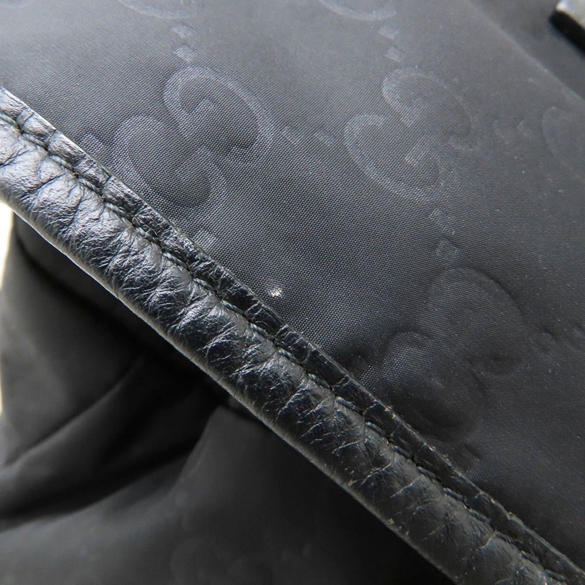 Gucci Black Nylon Leather Backpack (Pre-Owned)