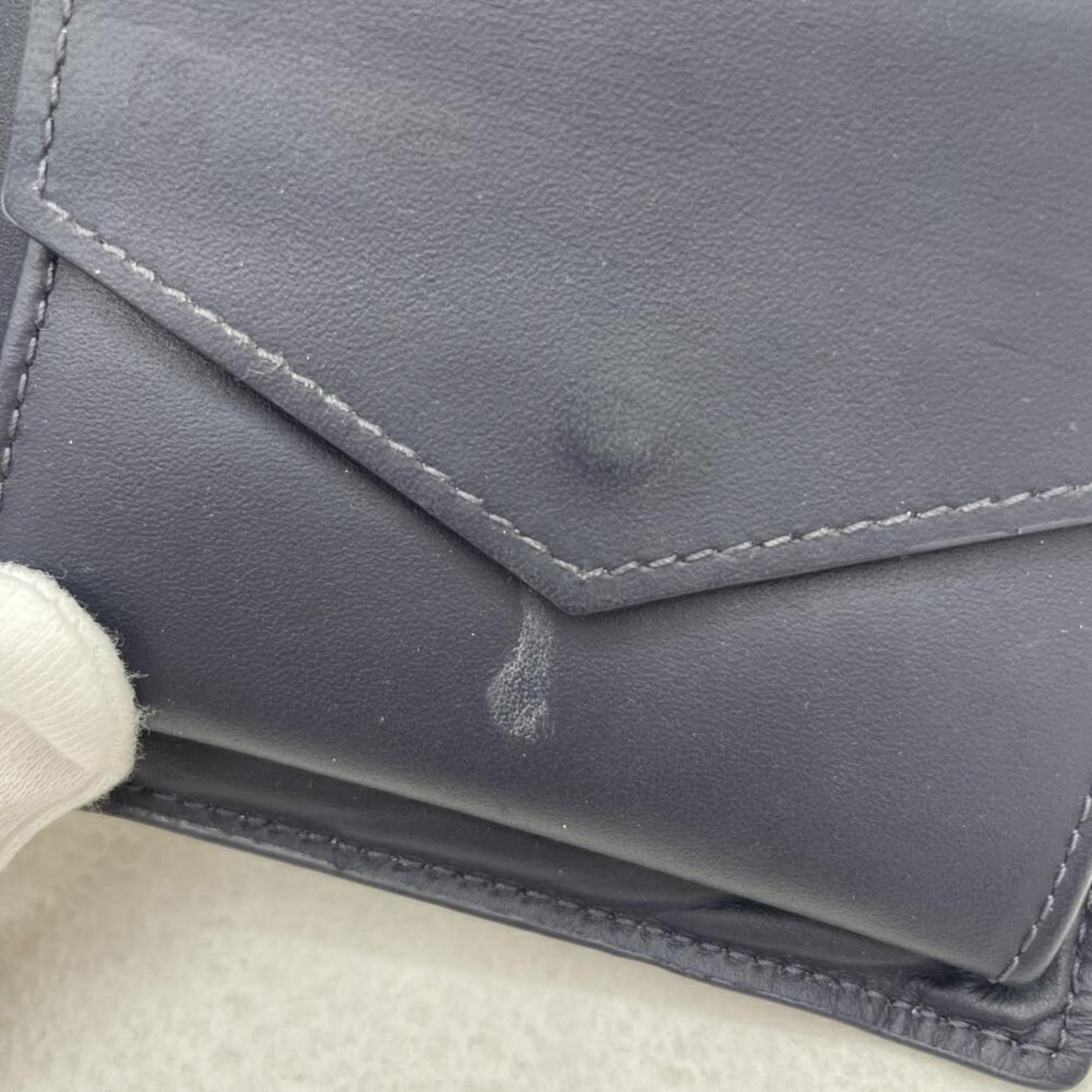 Louis Vuitton Blue Leather Bill Wallet (Bi-Fold) (Pre-Owned)
