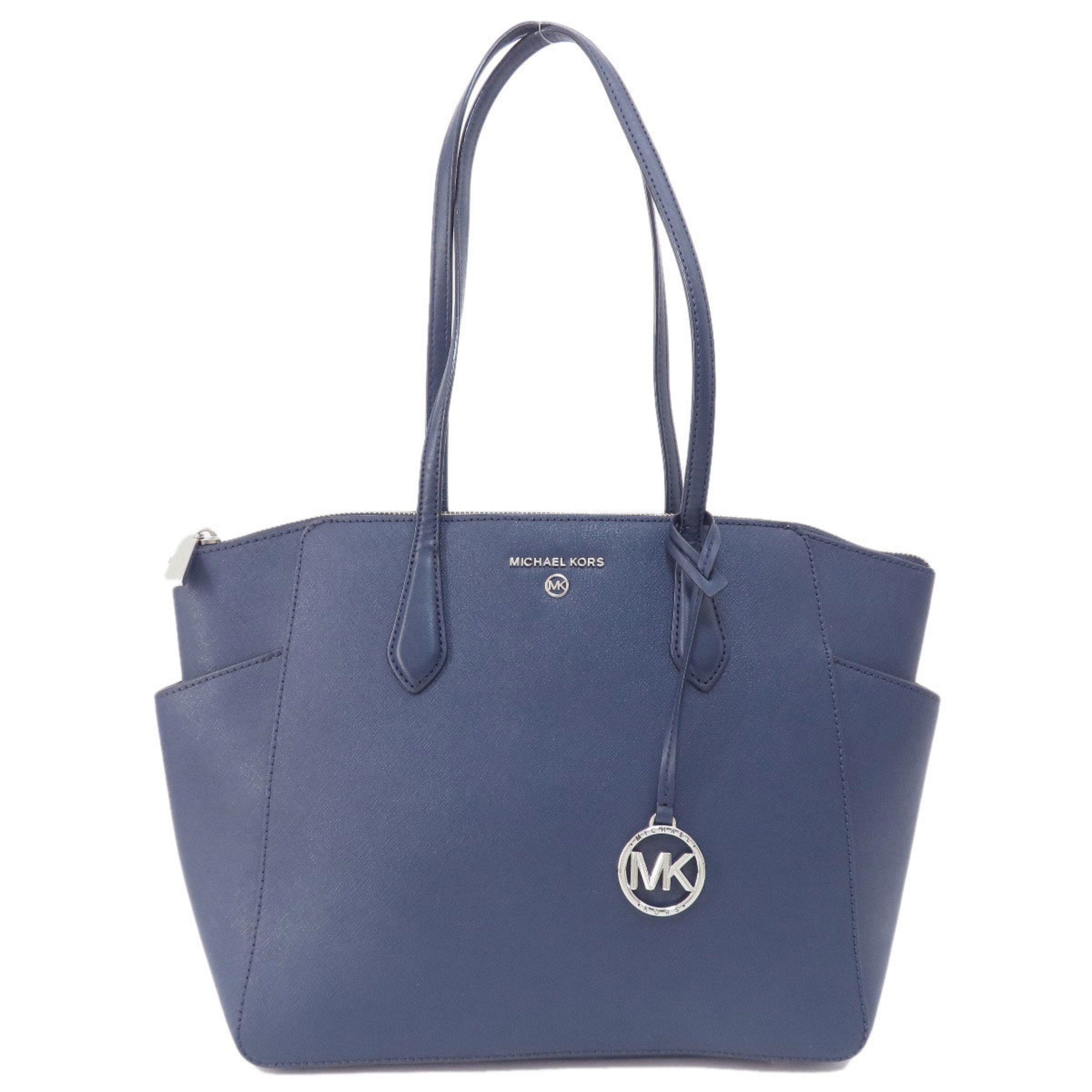 Michael Kors Navy Leather Tote Bag (Pre-Owned)